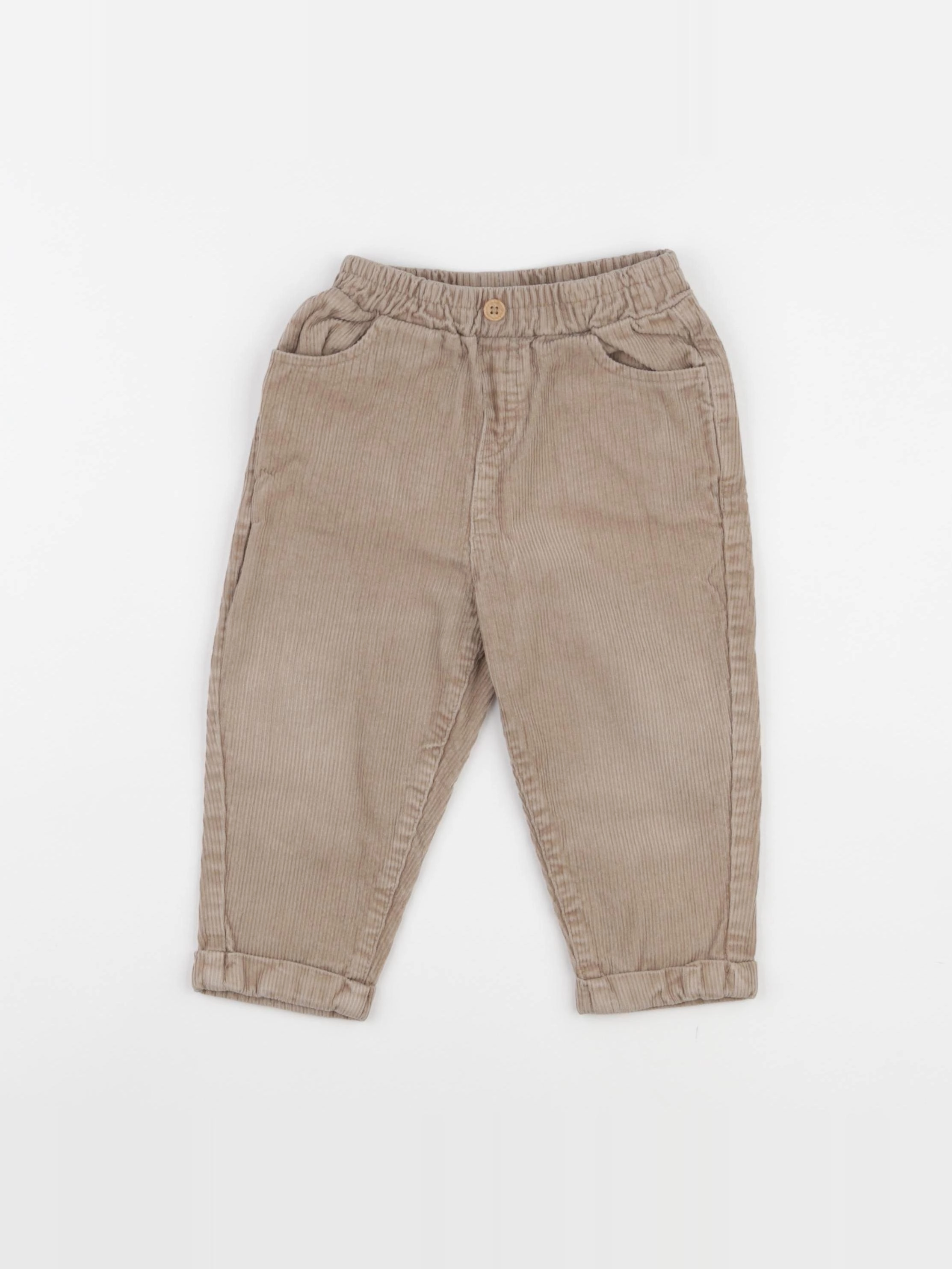 Vertbaudet - pantalon beige - 18 mois