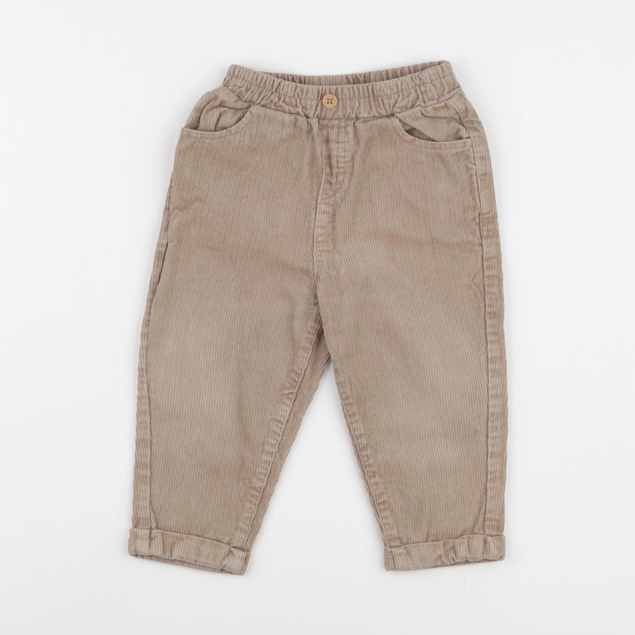 Vertbaudet - pantalon beige - 18 mois