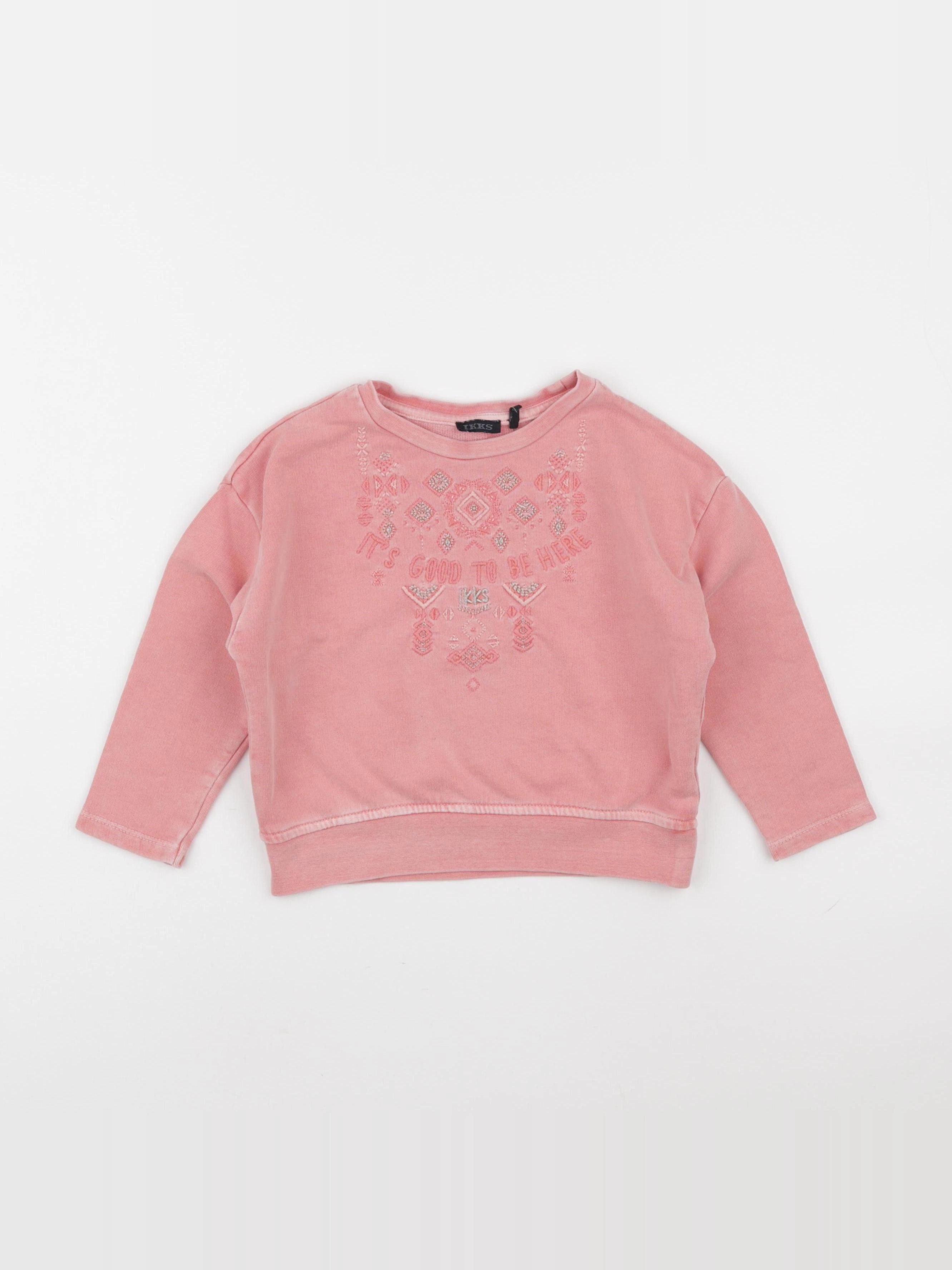 IKKS - sweat rose - 3 ans