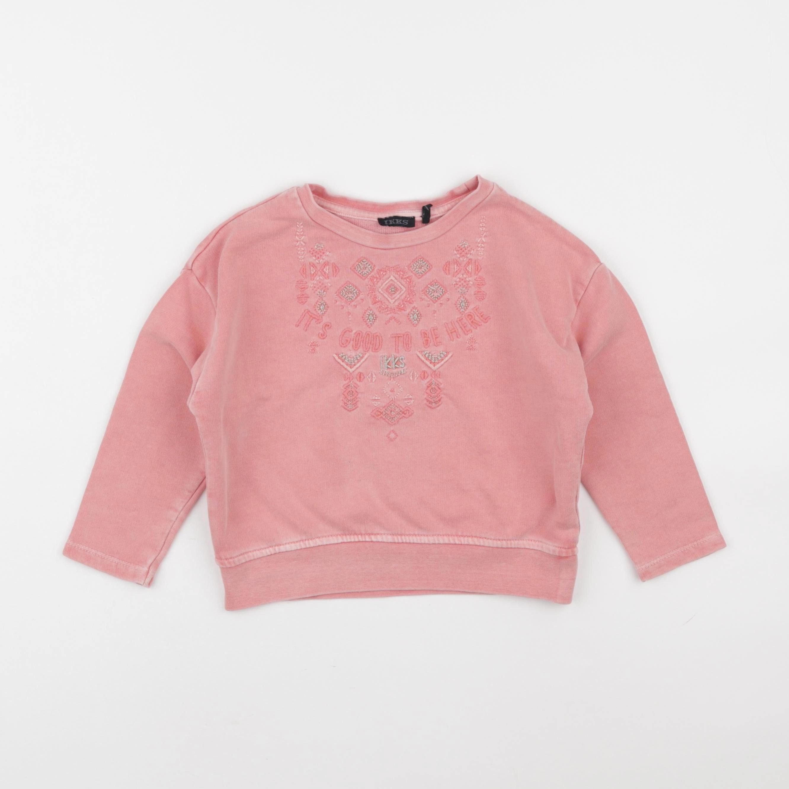 IKKS - sweat rose - 3 ans