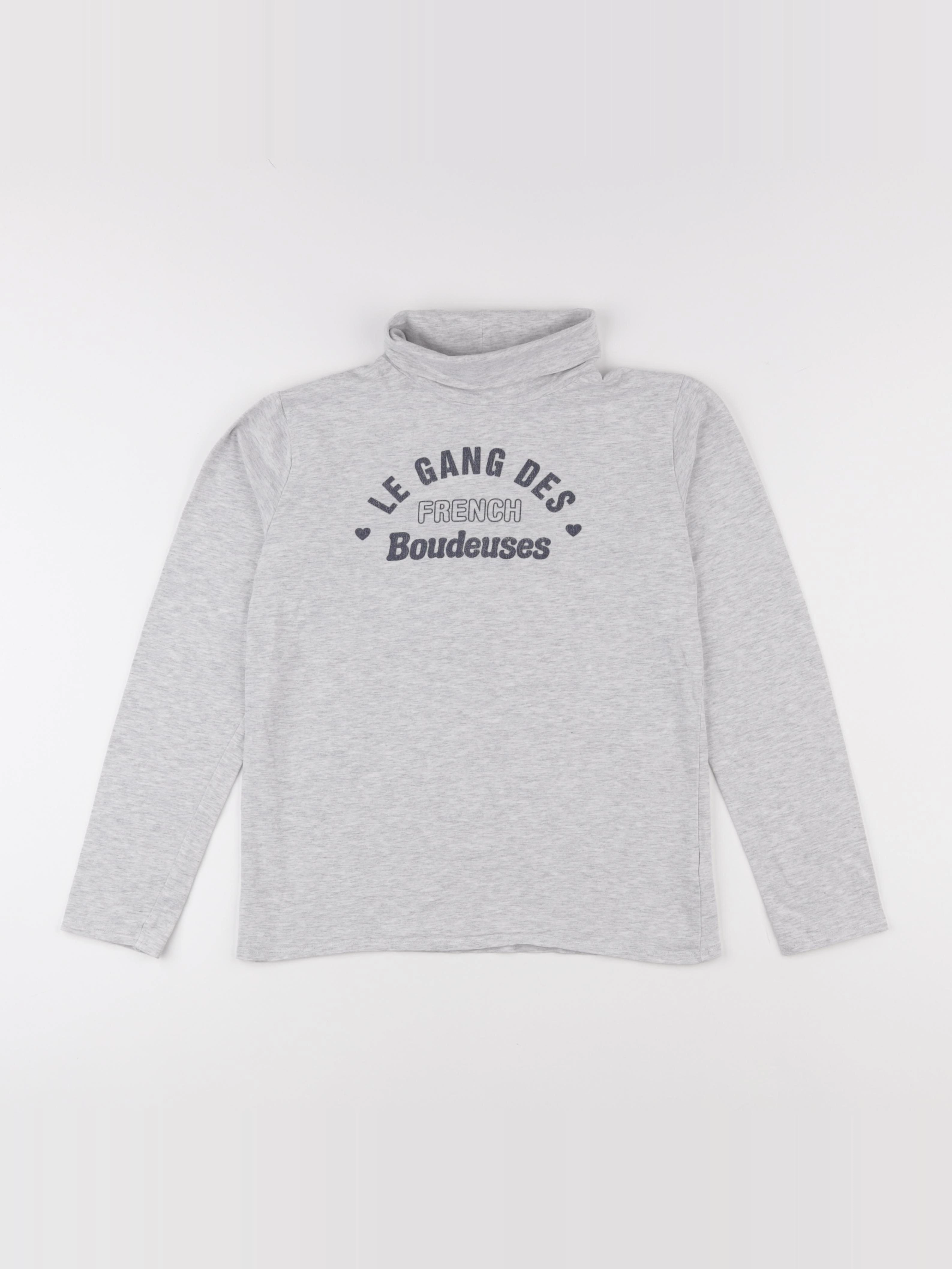 Vertbaudet - sous-pull gris - 12 ans