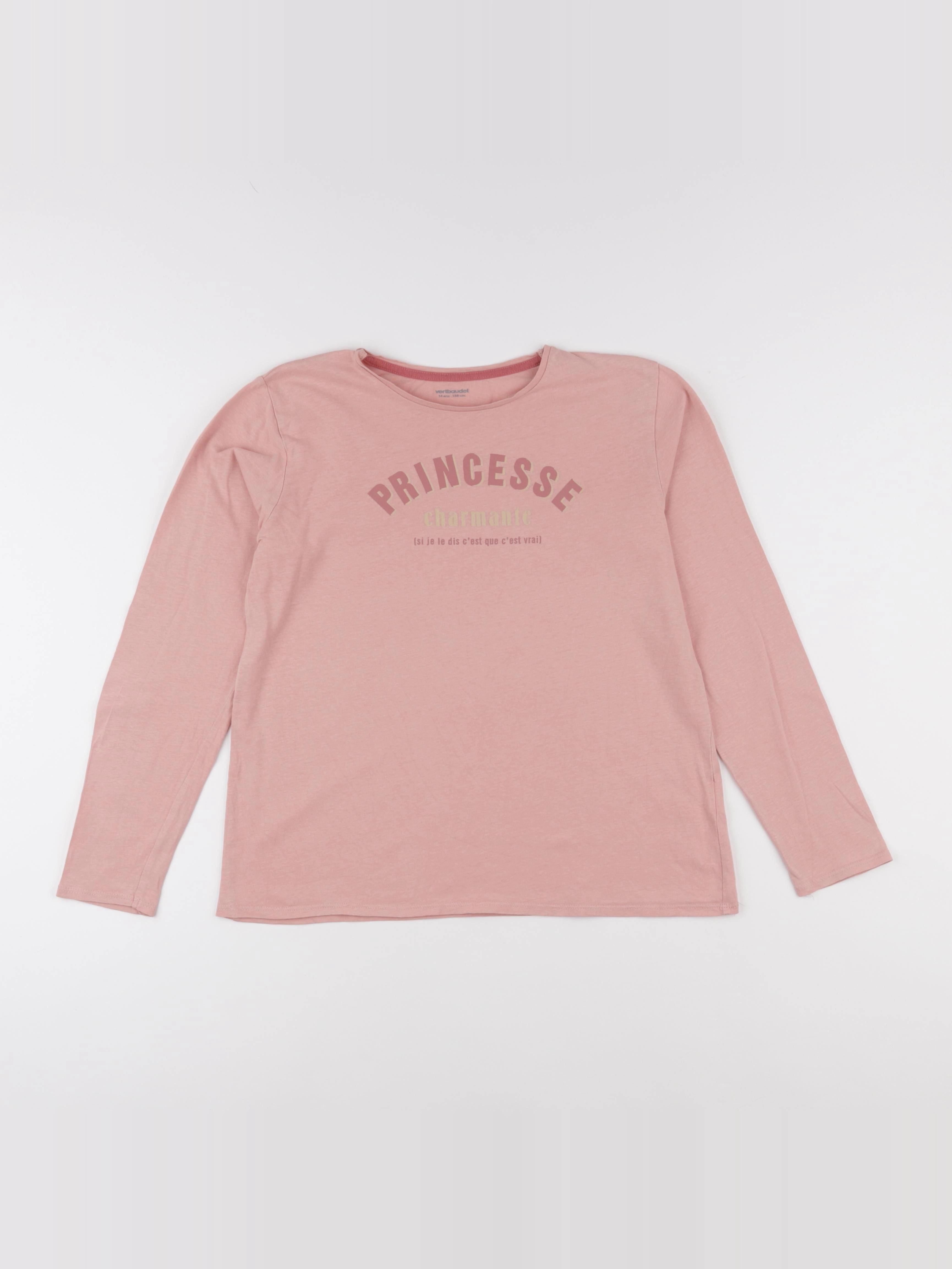 Vertbaudet - tee-shirt rose - 14 ans