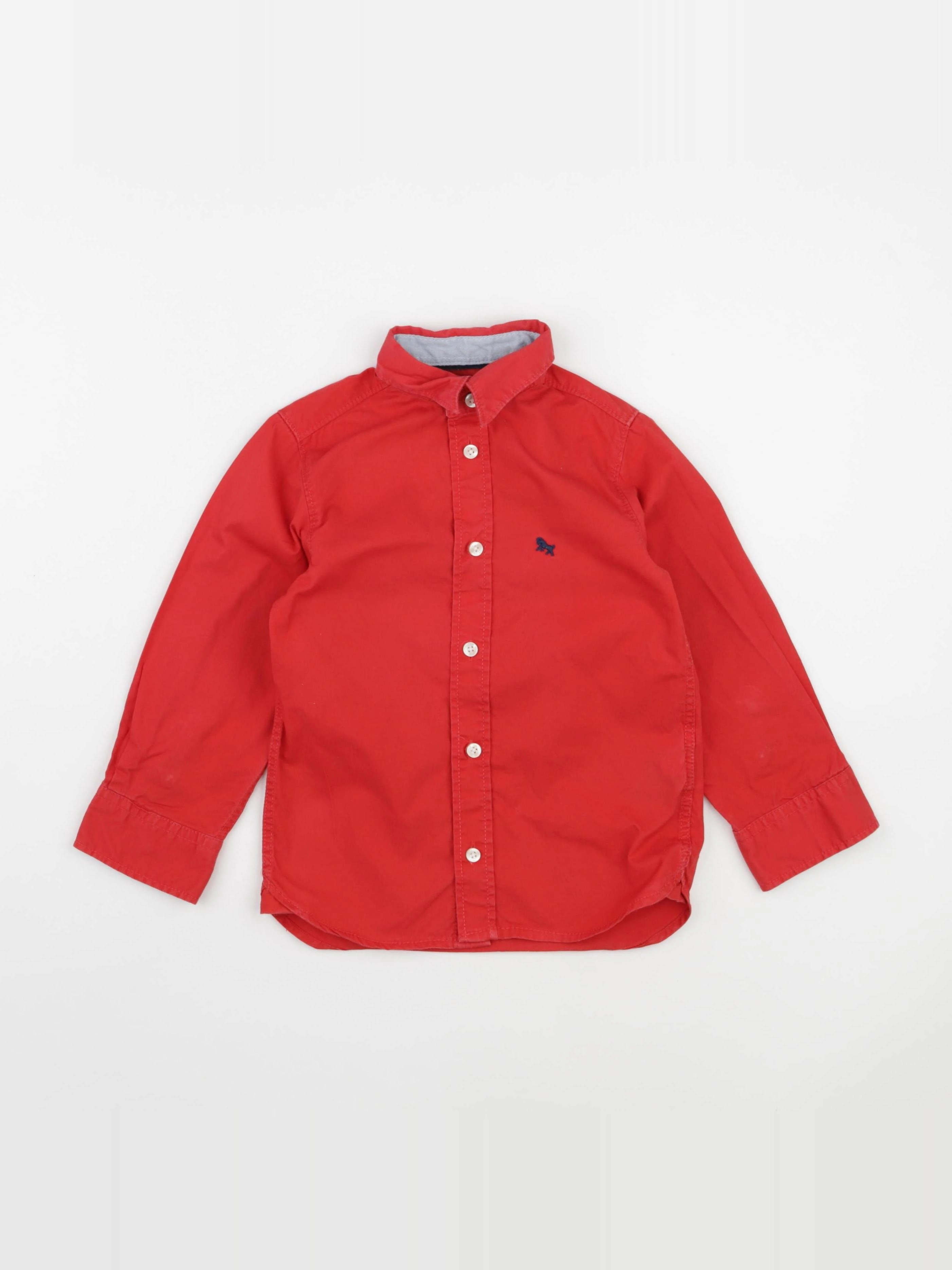 H&M - chemise rouge - 3/4 ans