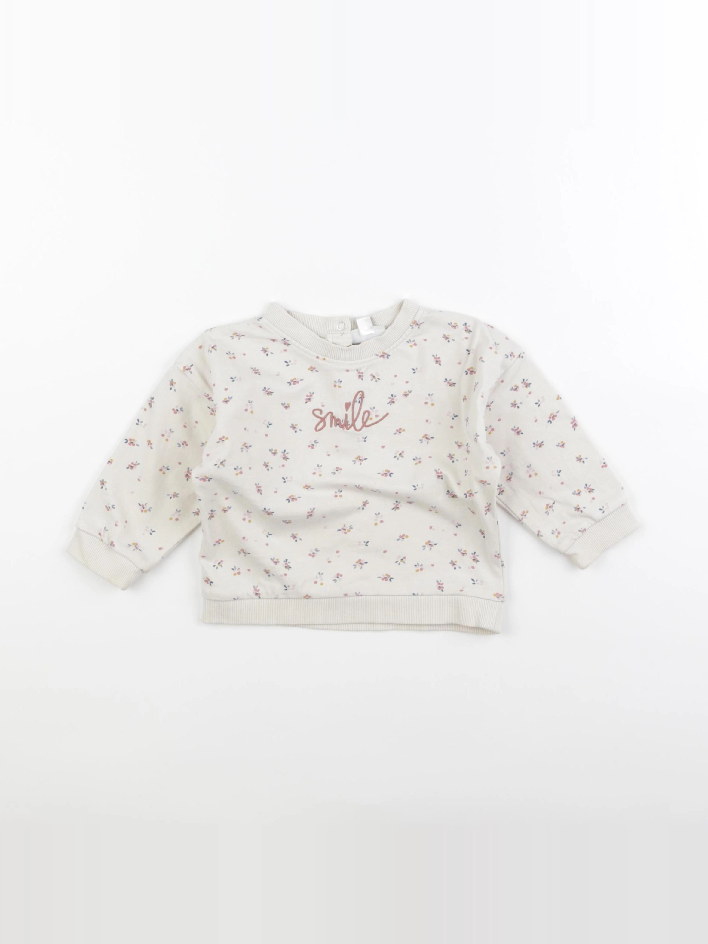 Vertbaudet - sweat beige - 18 mois