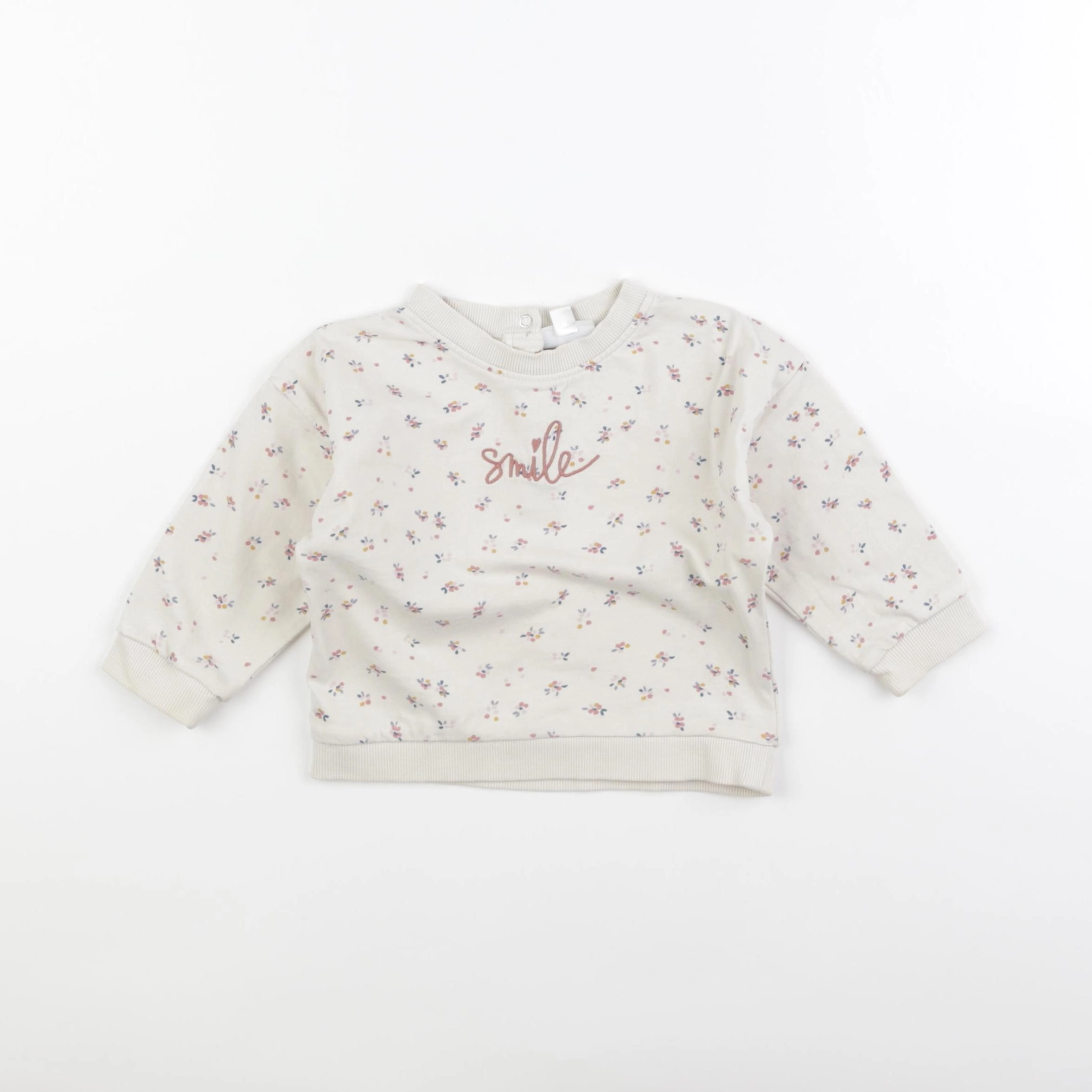 Vertbaudet - sweat beige - 18 mois