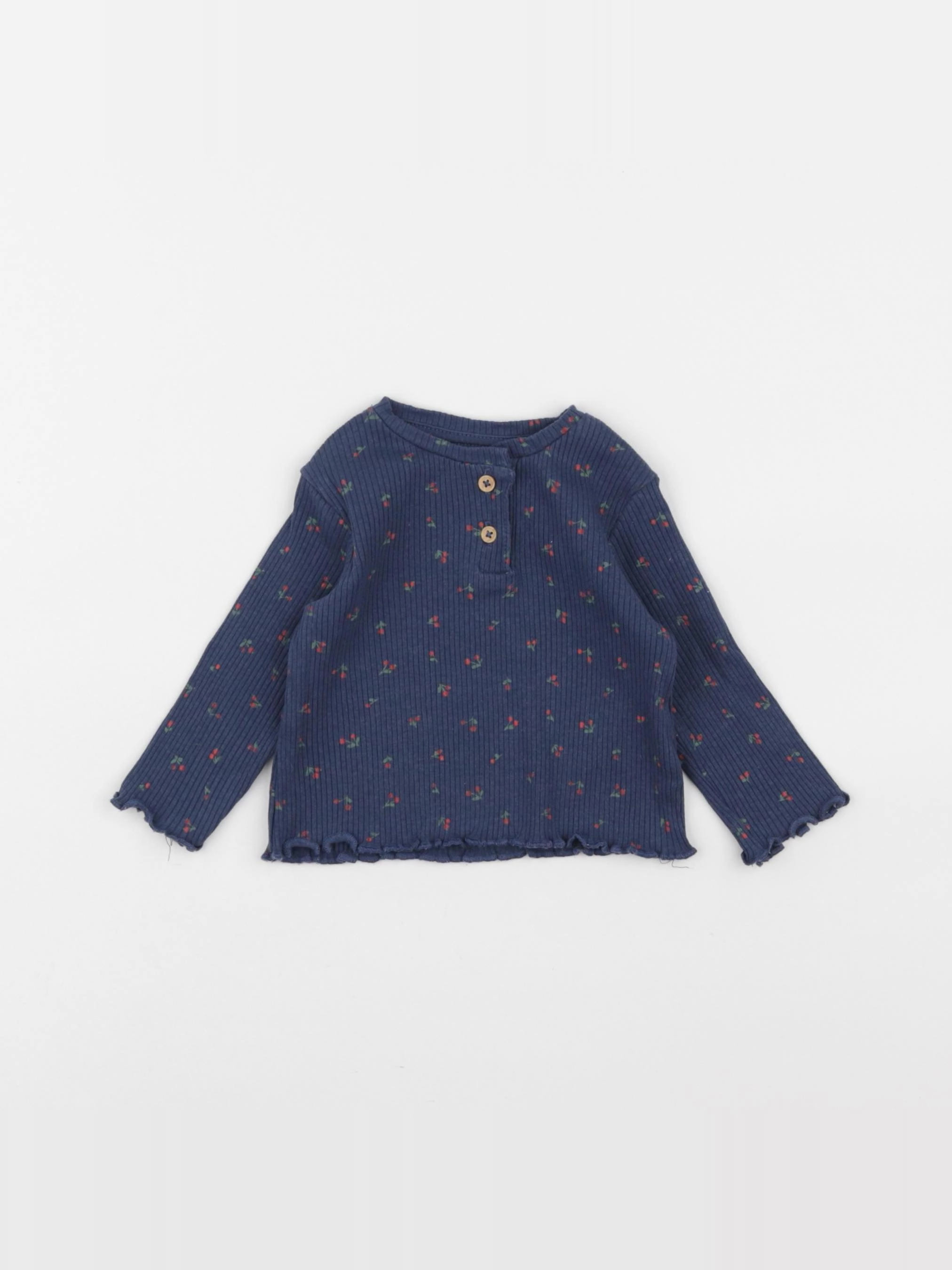 Vertbaudet - tee-shirt bleu - 6 mois