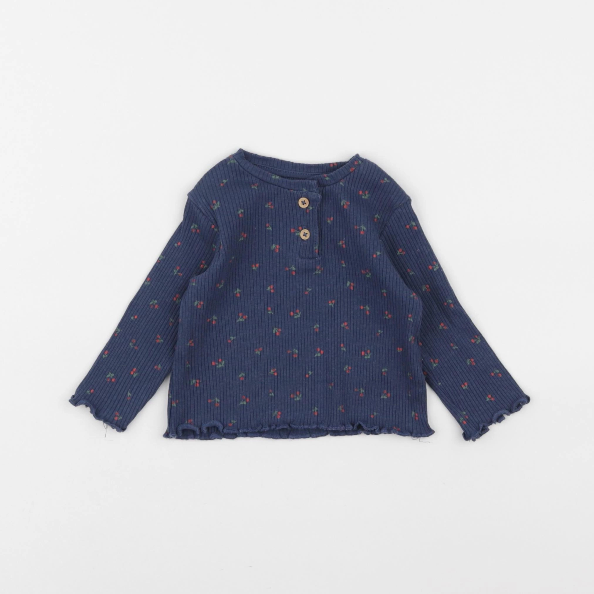 Vertbaudet - tee-shirt bleu - 6 mois