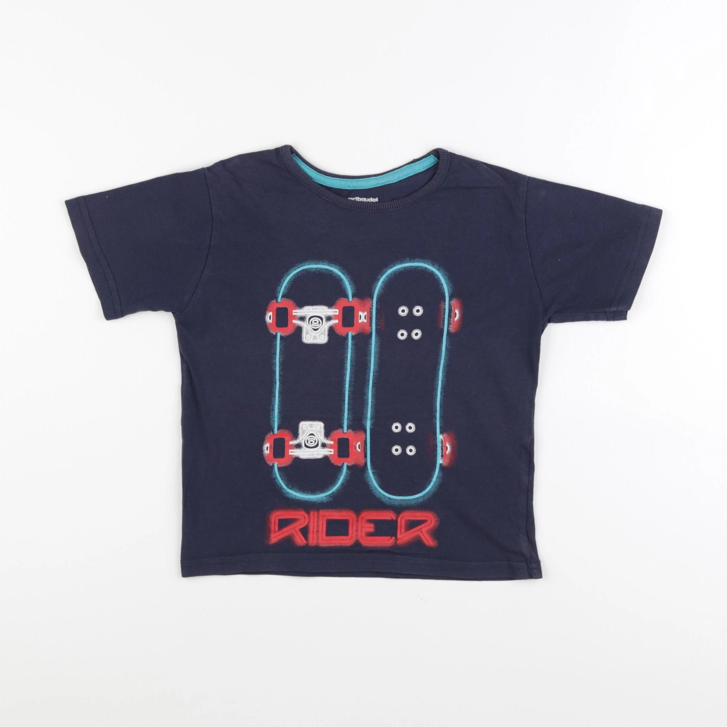 Vertbaudet - tee-shirt bleu - 5 ans
