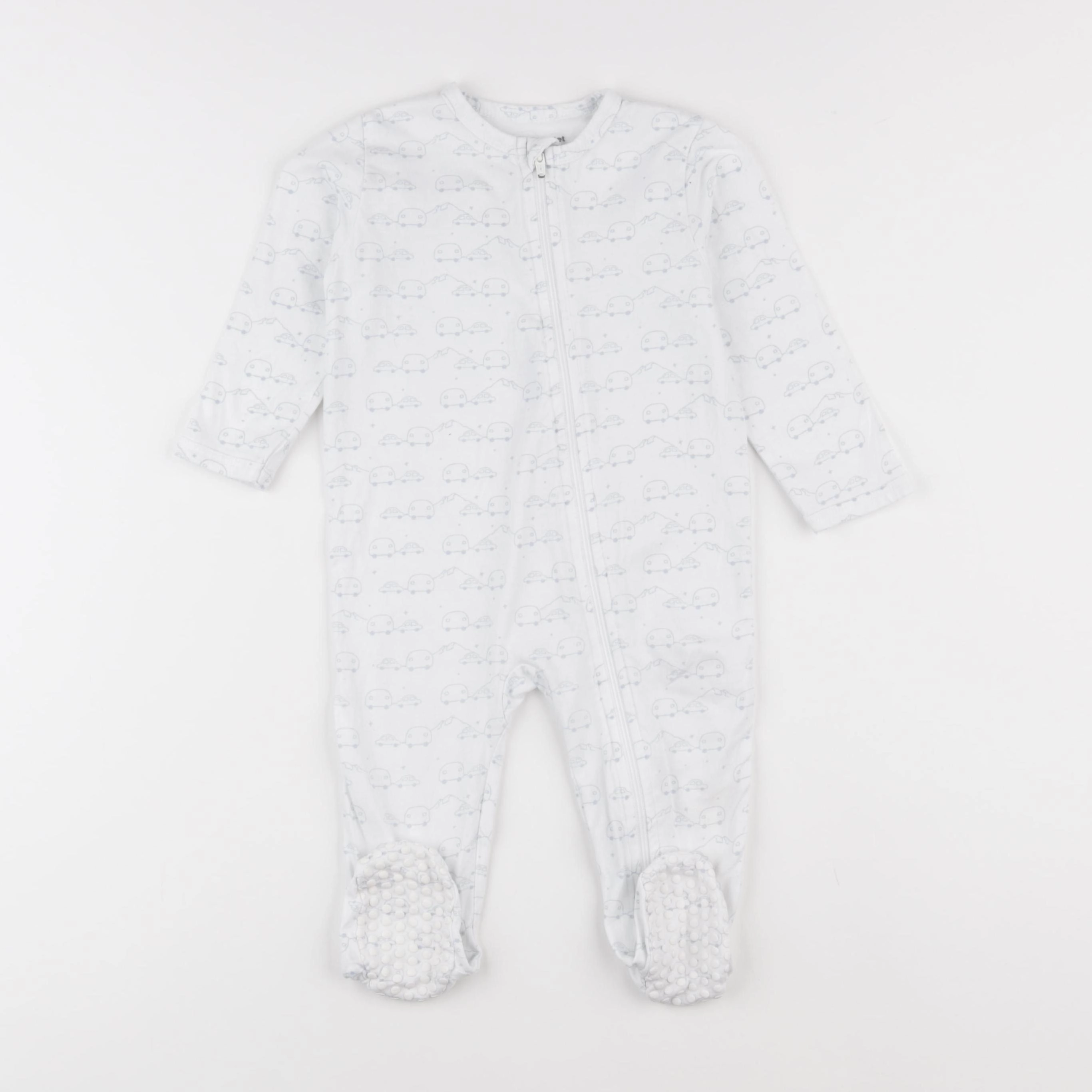 Vertbaudet - pyjama blanc, bleu - 12 mois