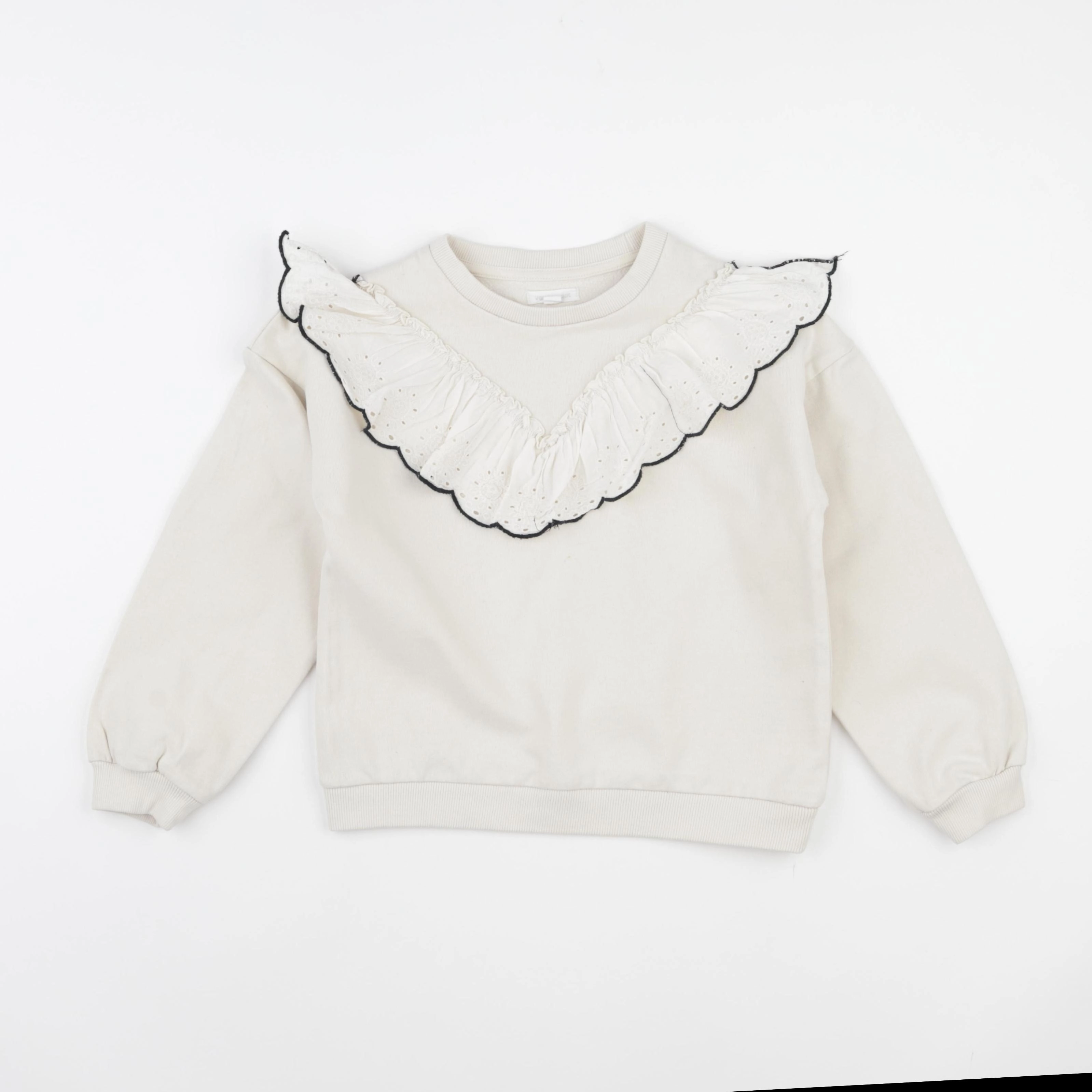 Vertbaudet - sweat beige - 8 ans