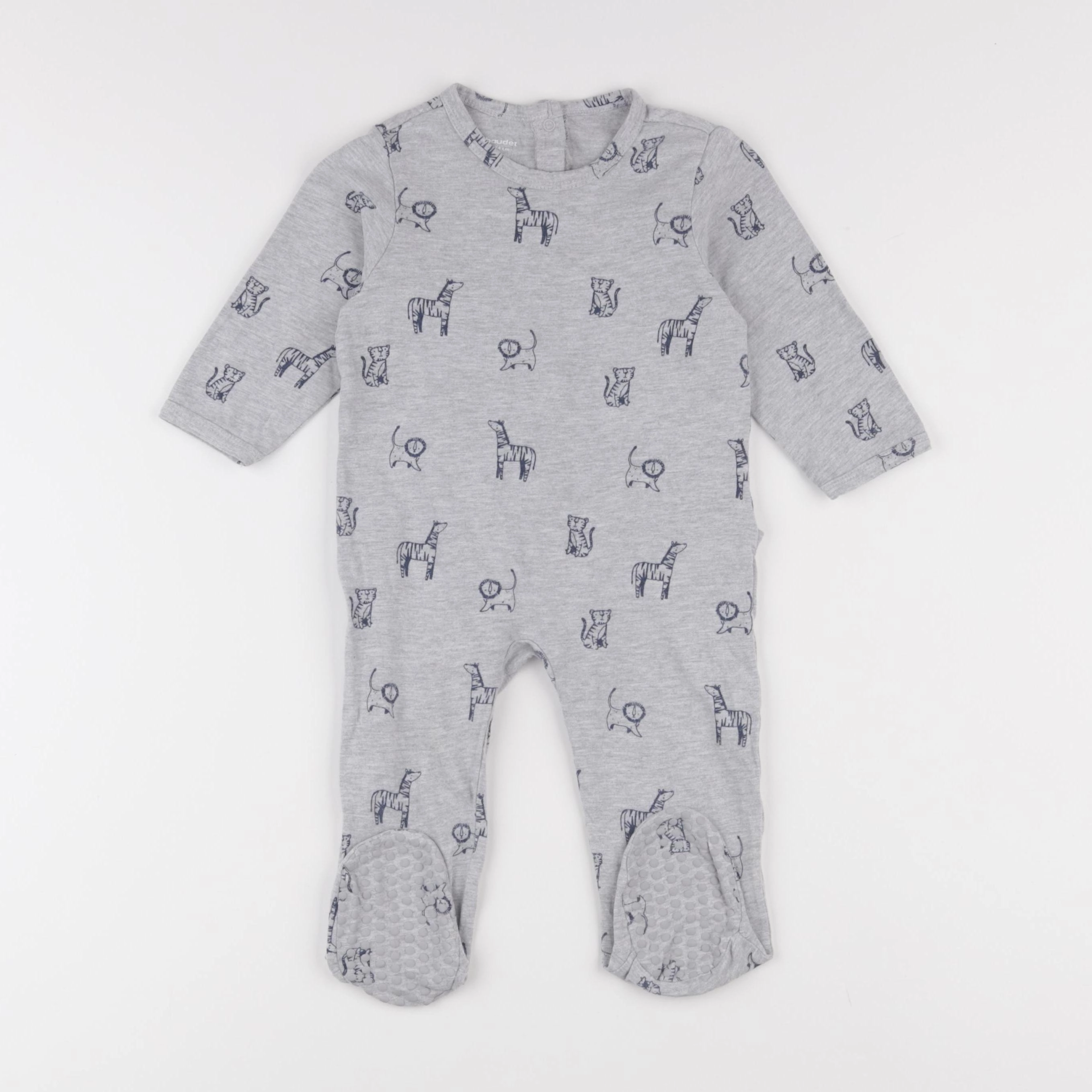 Vertbaudet - pyjama coton gris - 12 mois