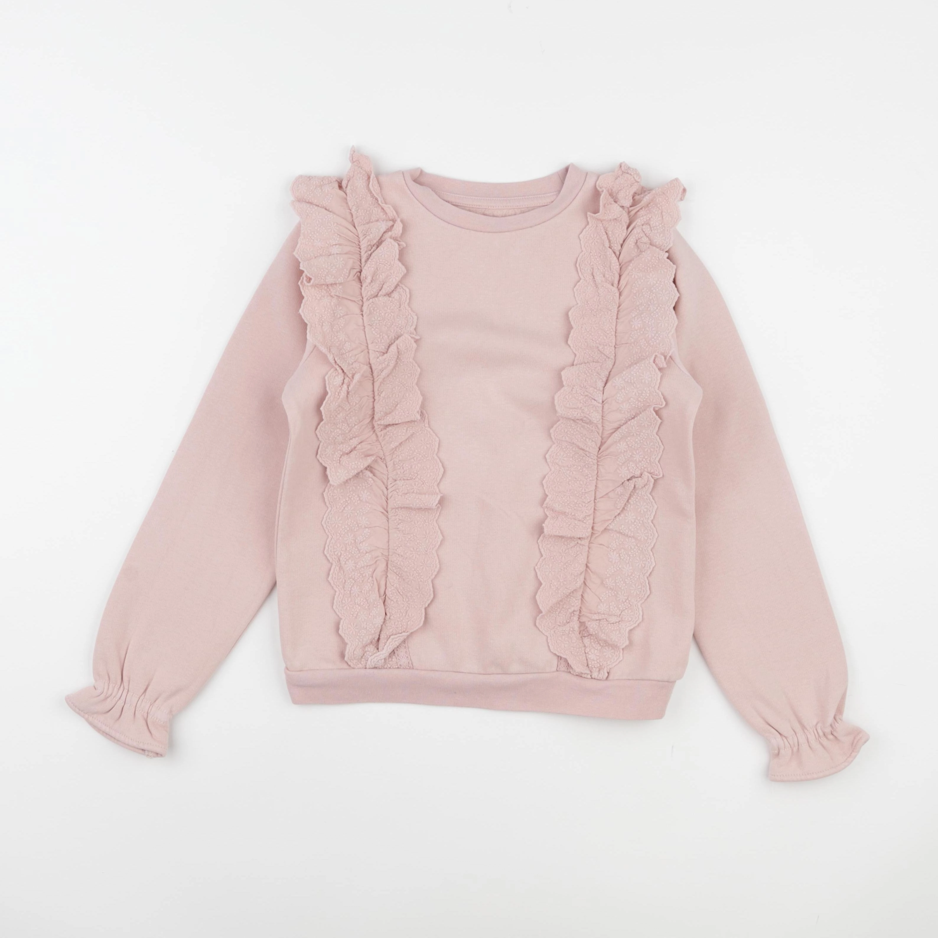 Vertbaudet - sweat rose - 8 ans