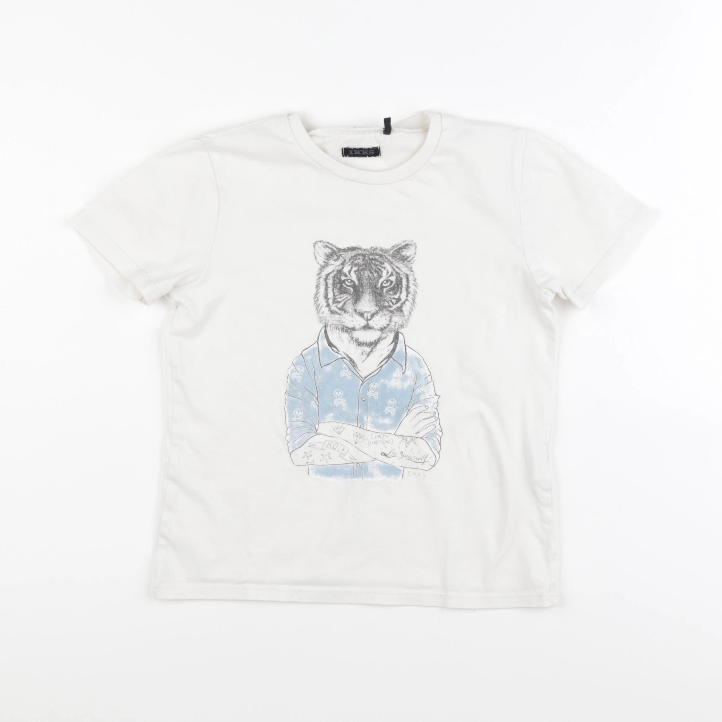 IKKS - tee-shirt beige - 6 ans