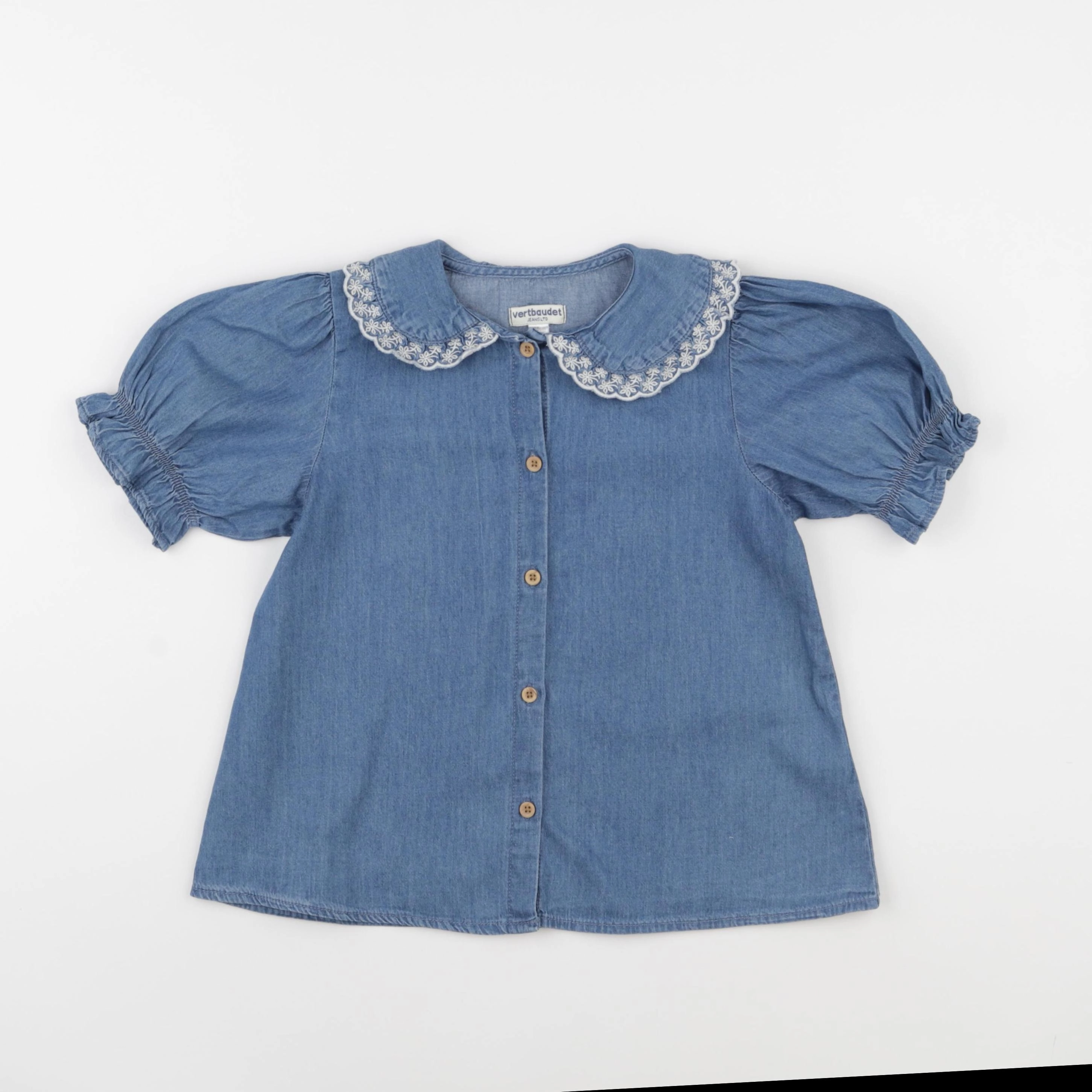 Vertbaudet - blouse bleu - 8 ans