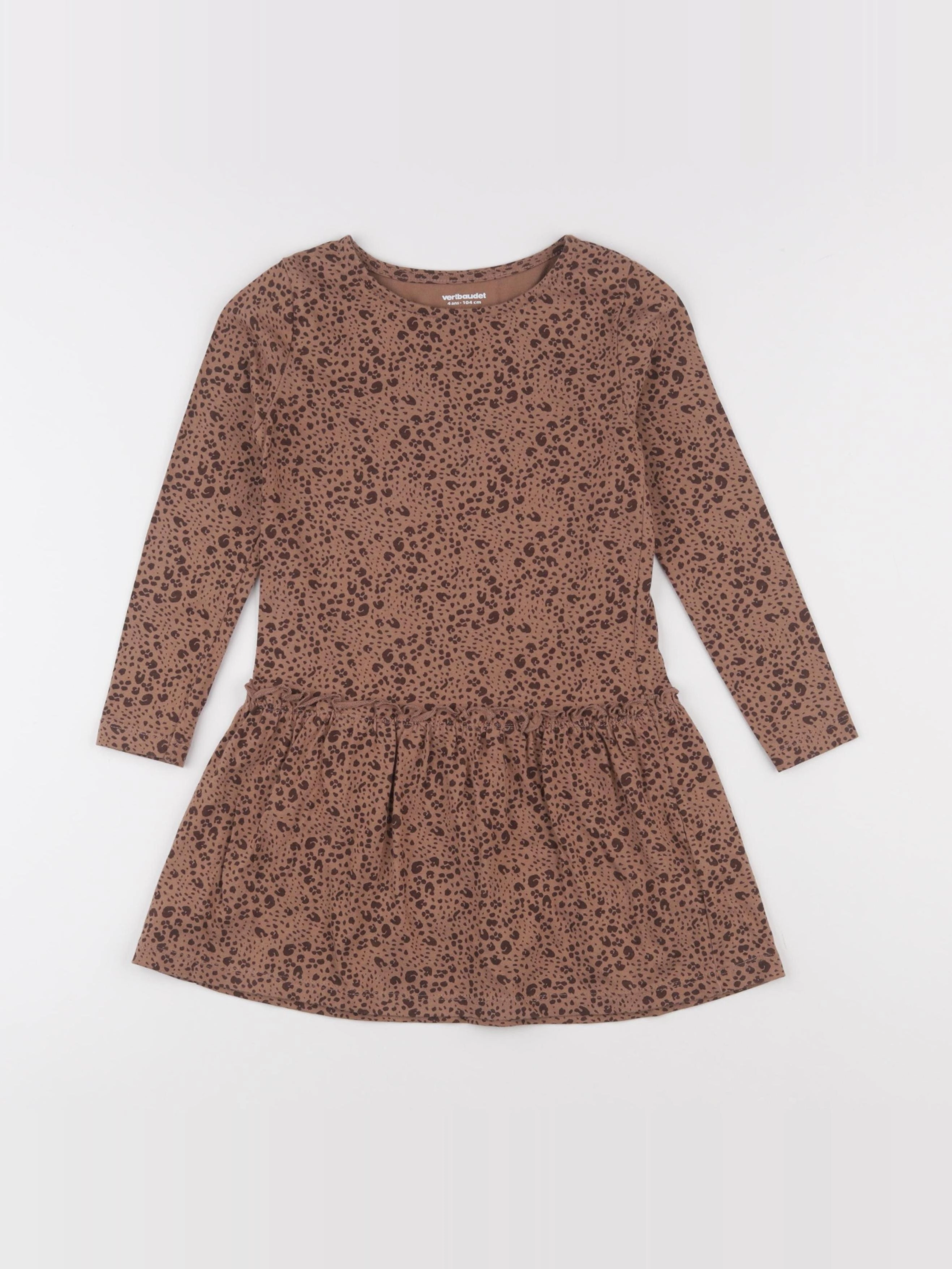 Vertbaudet - robe marron - 4 ans