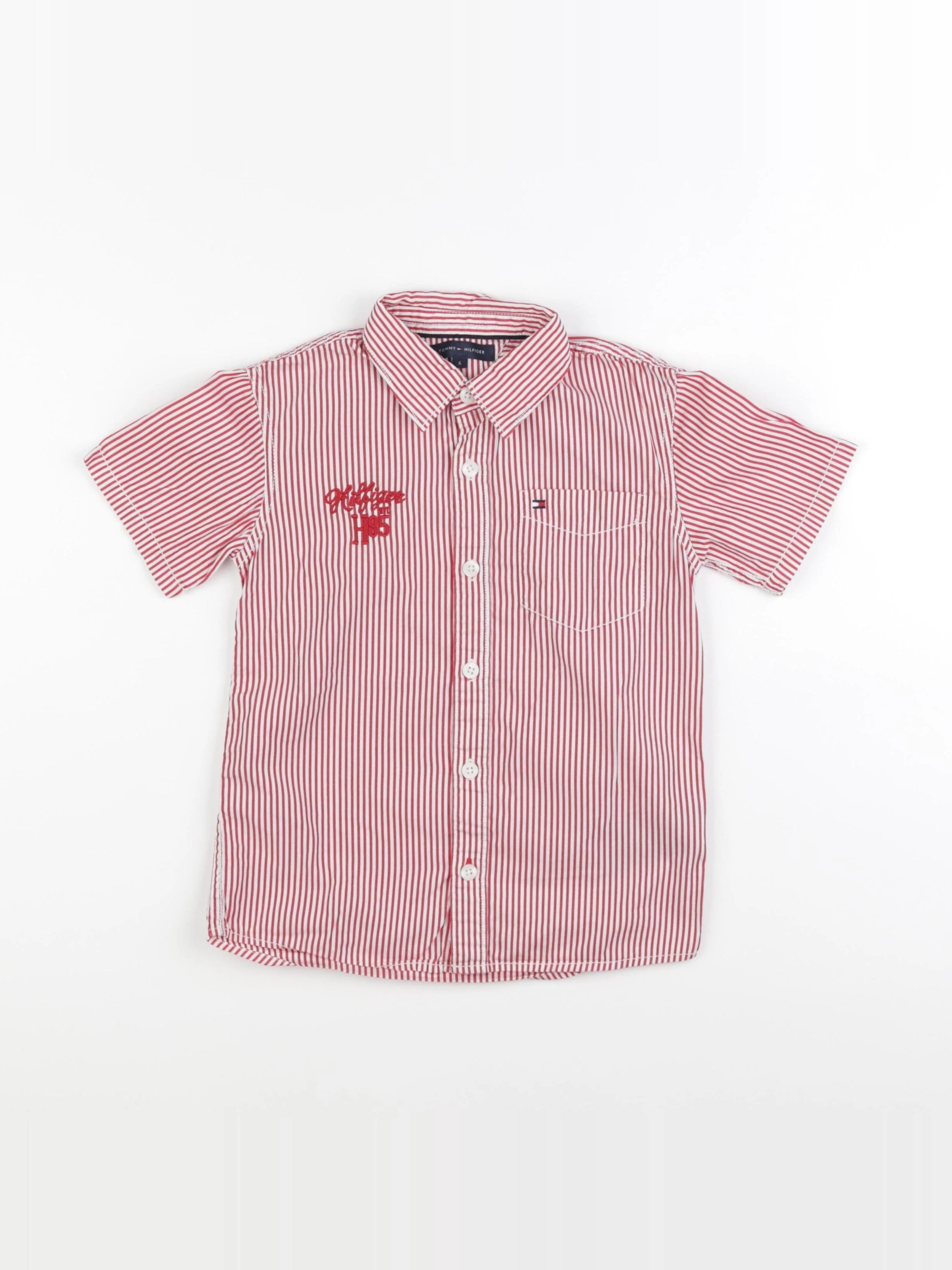 Tommy Hilfiger - chemise blanc, rouge - 6 ans