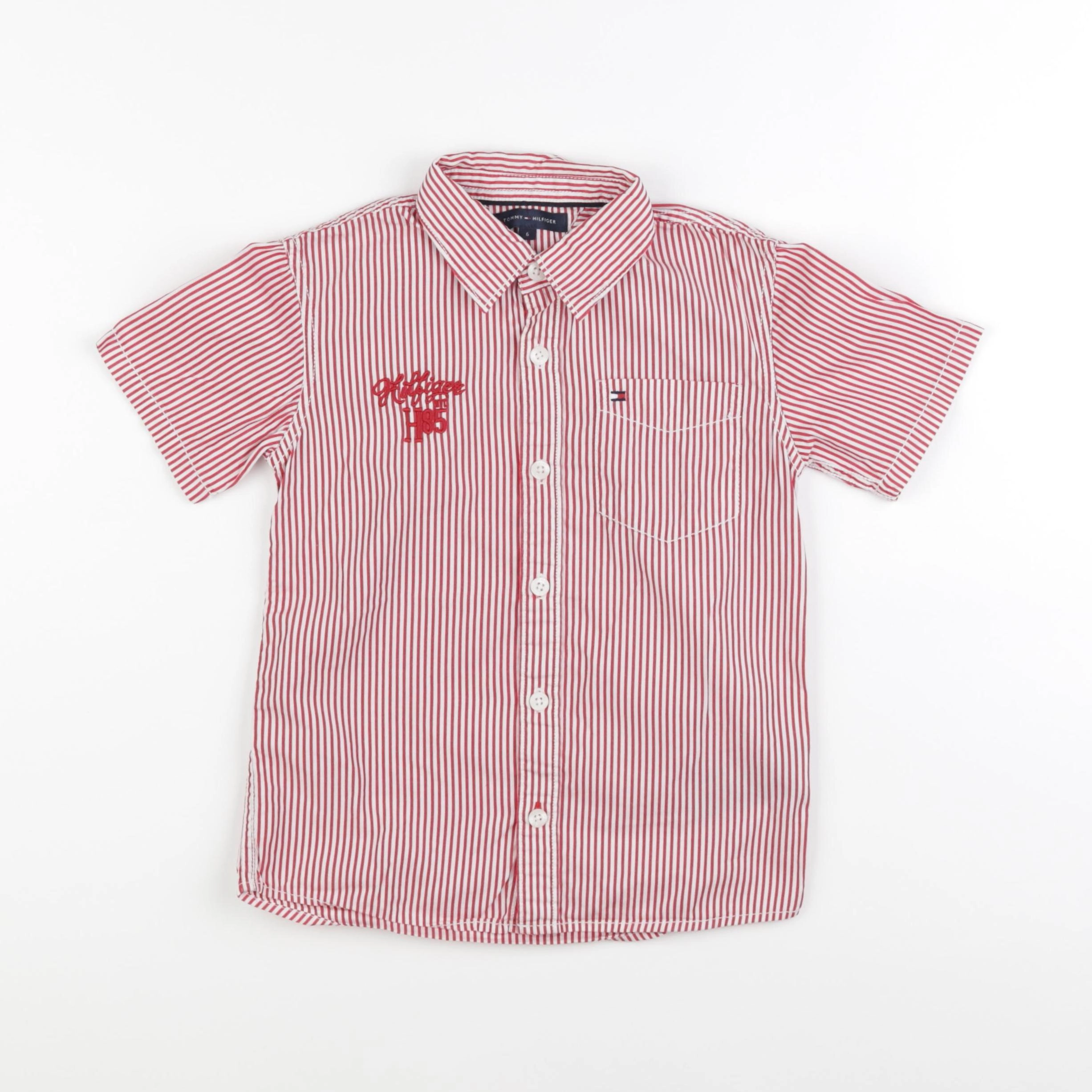 Tommy Hilfiger - chemise blanc, rouge - 6 ans