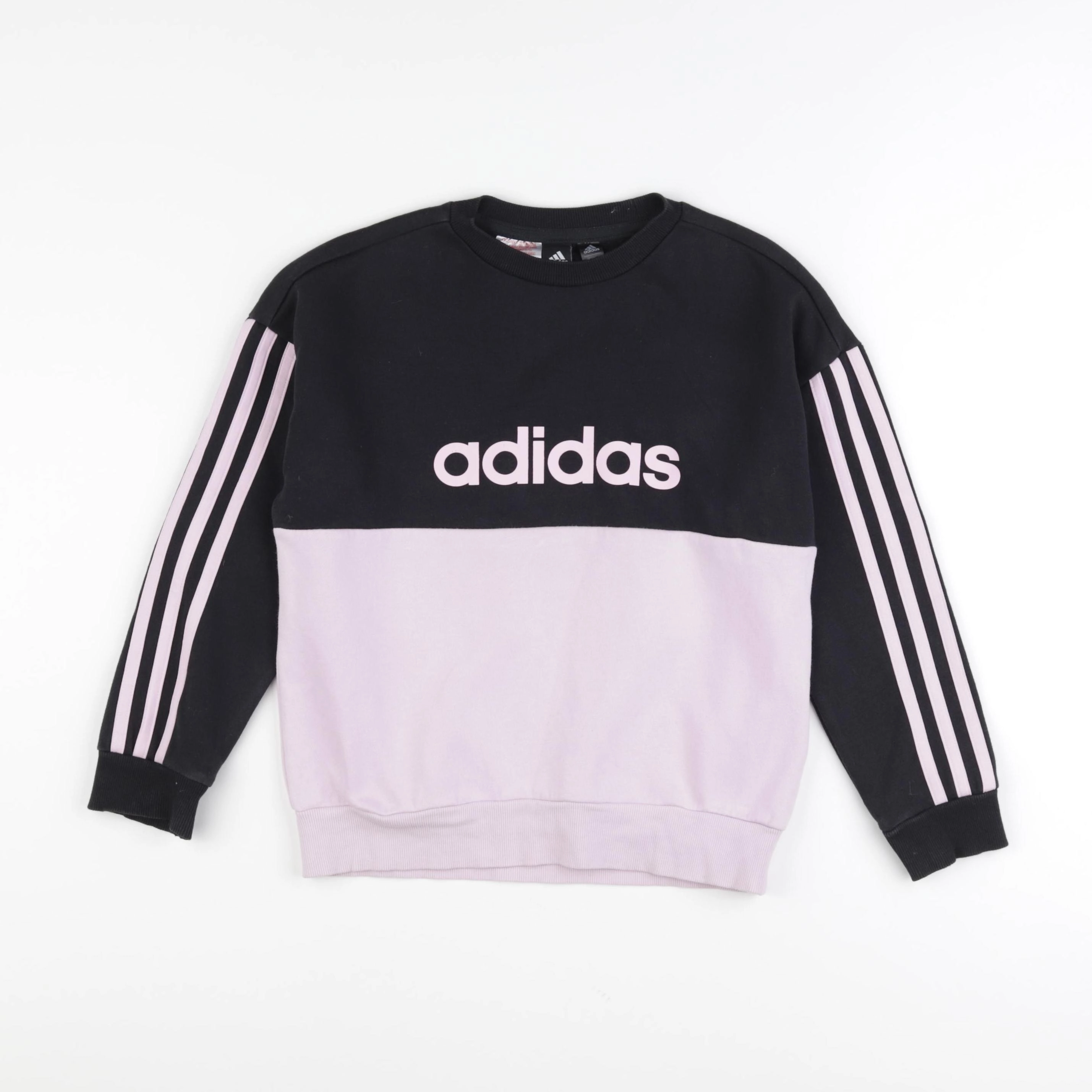Adidas - sweat rose, noir - 7/8 ans