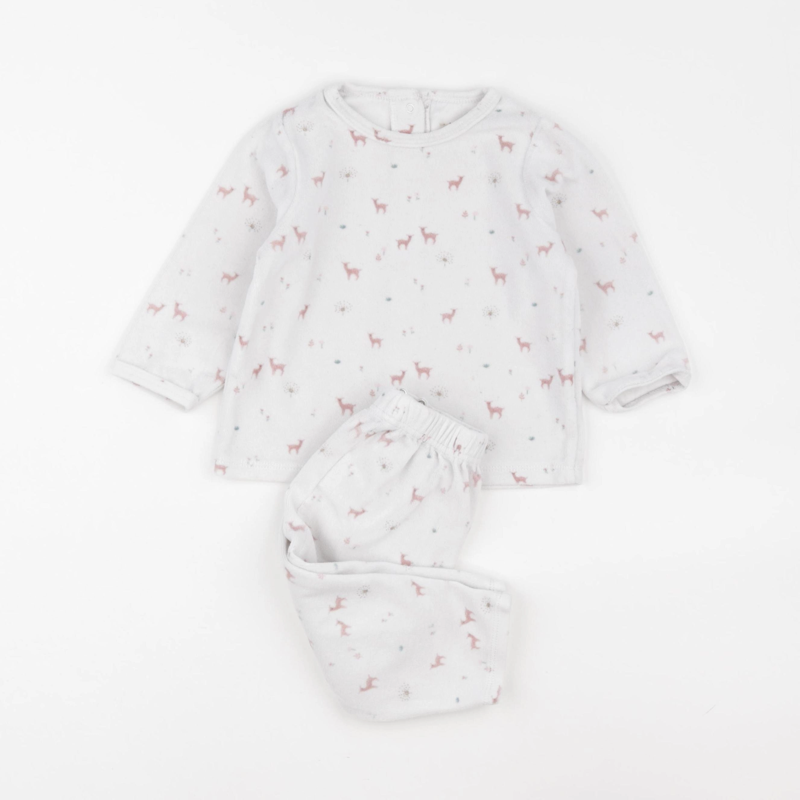 Vertbaudet - pyjama velours rose - 18 mois