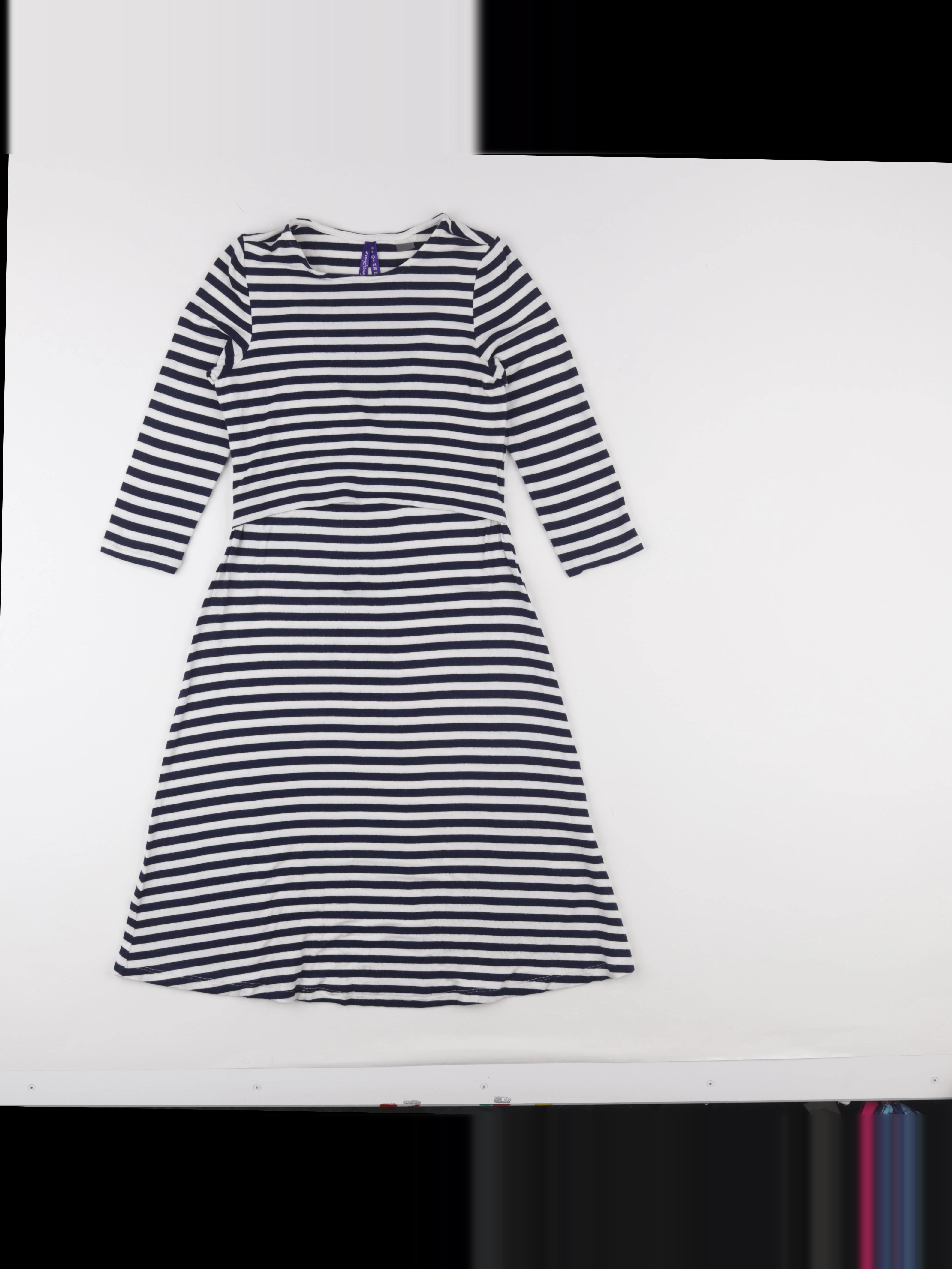 Seraphine - robe allaitement blanc, bleu - 36