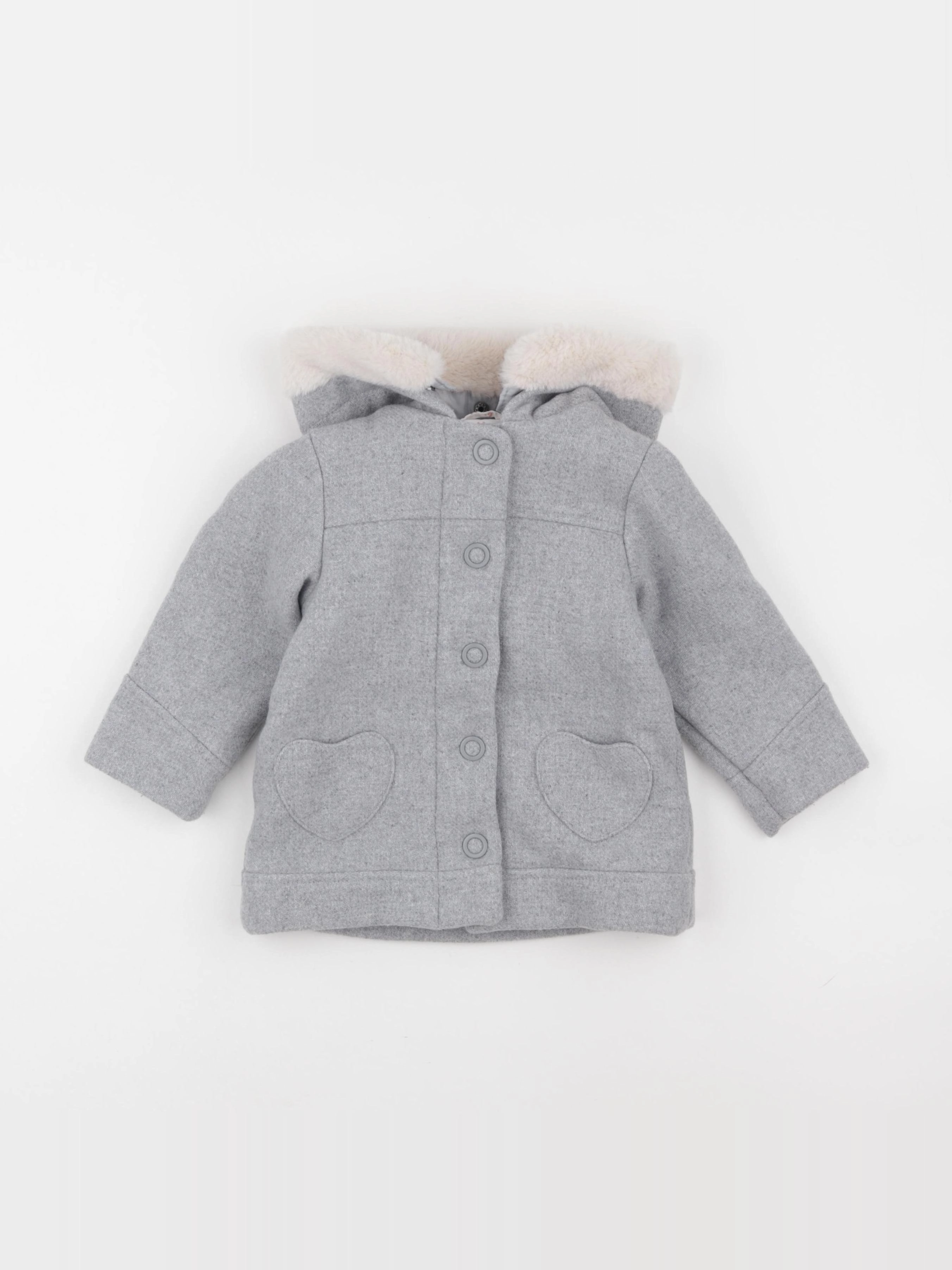 Vertbaudet - manteau gris - 18 mois