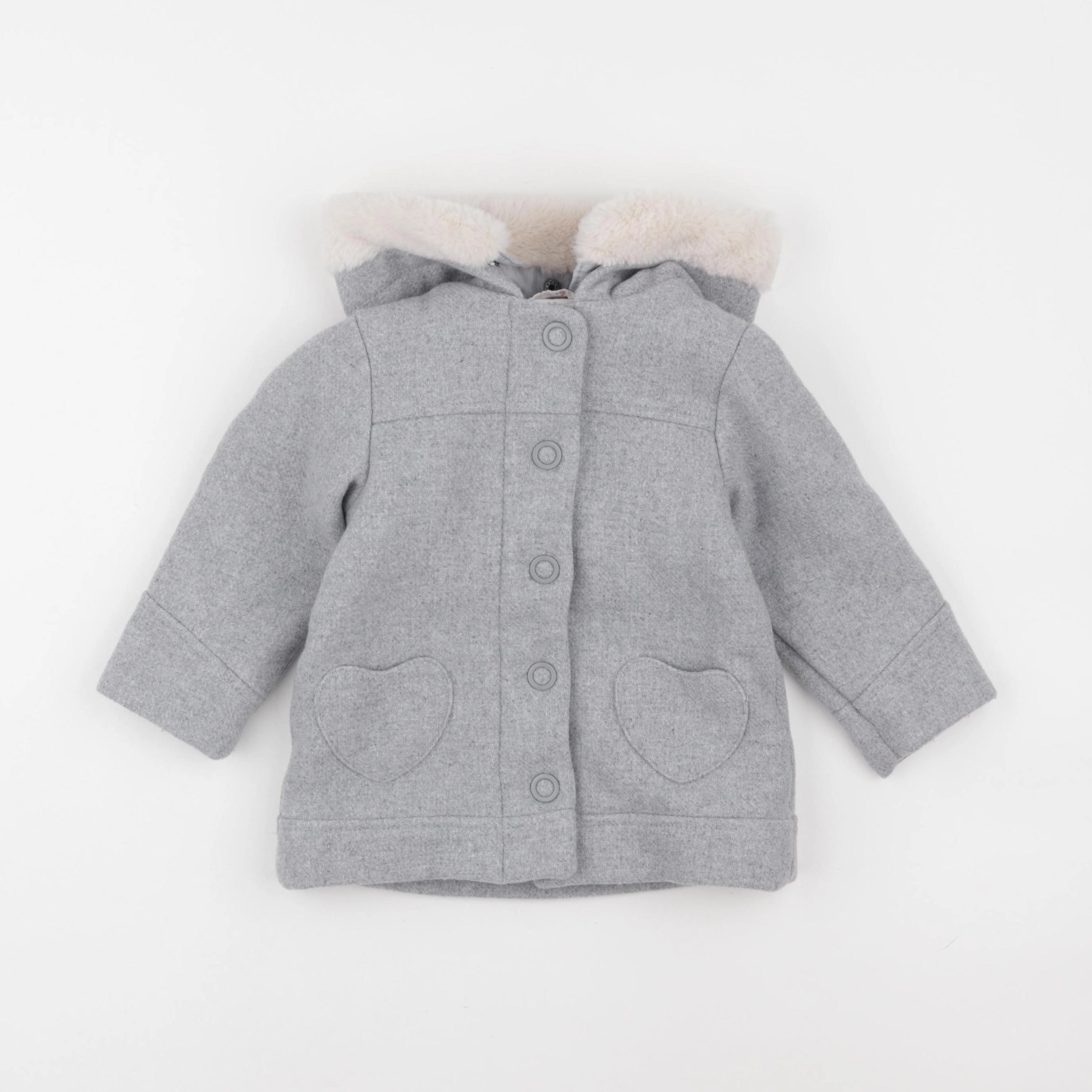 Vertbaudet - manteau gris - 18 mois