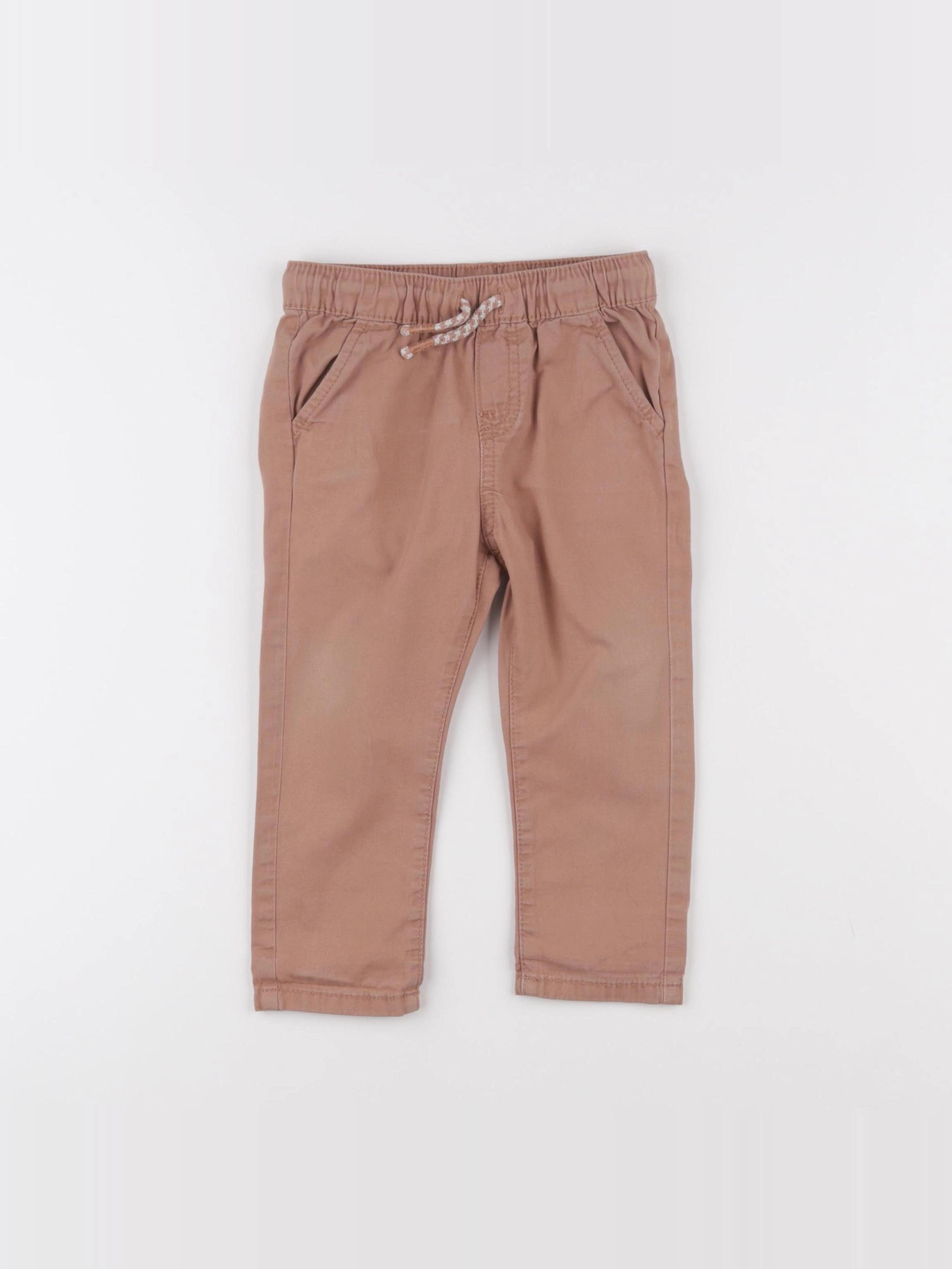 Vertbaudet - pantalon marron - 18 mois