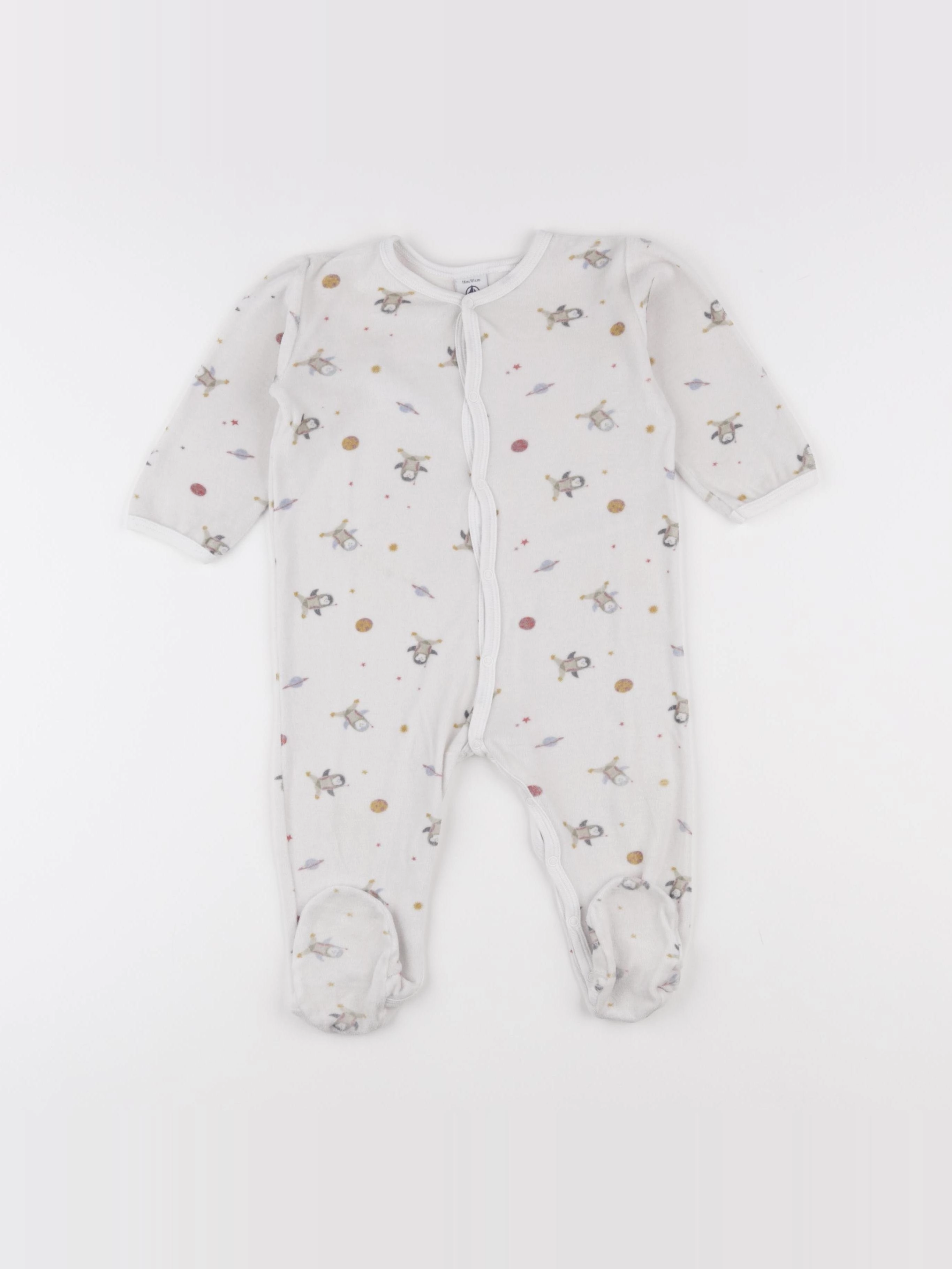 Petit Bateau - pyjama velours multicolore - 18 mois