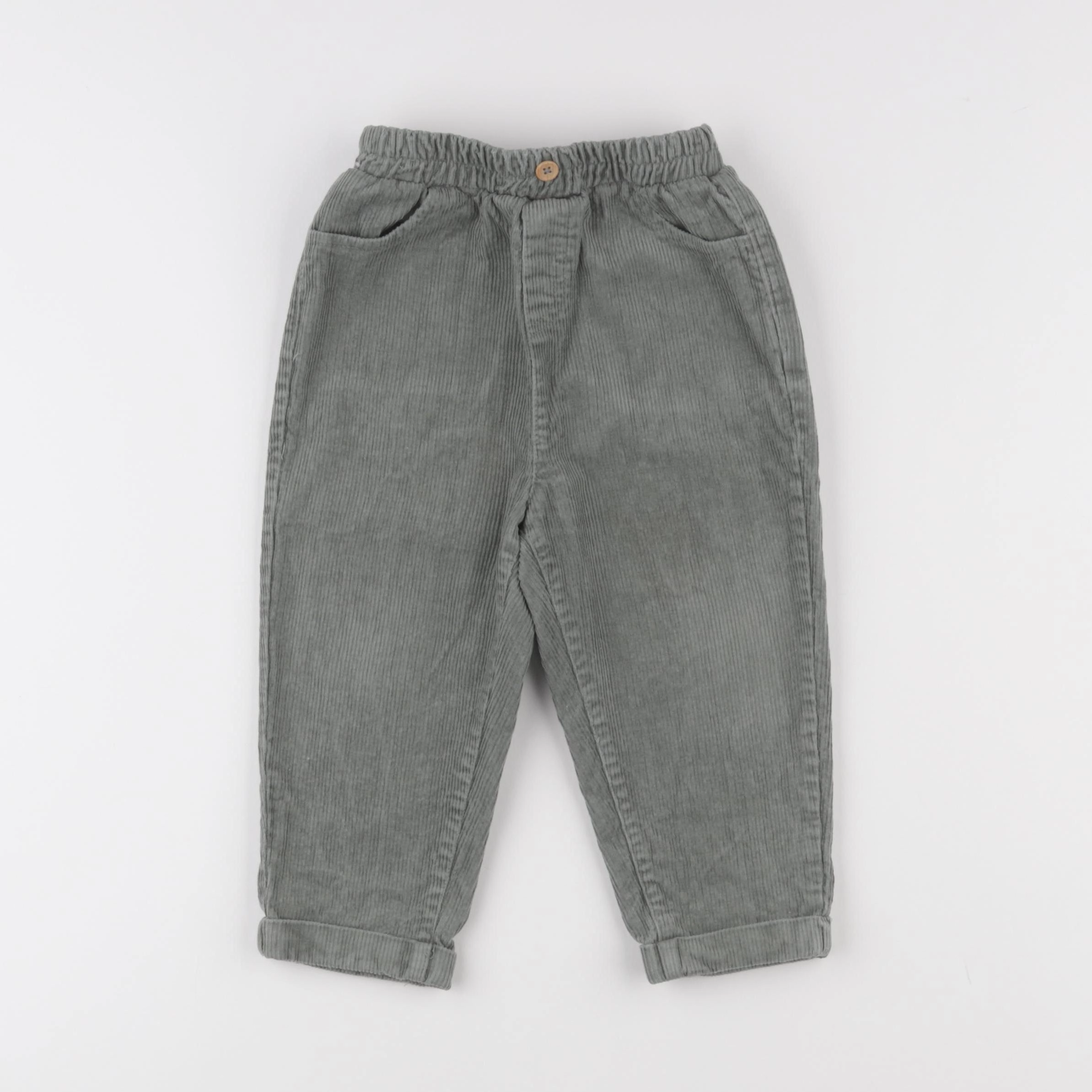 Vertbaudet - pantalon vert - 24 mois
