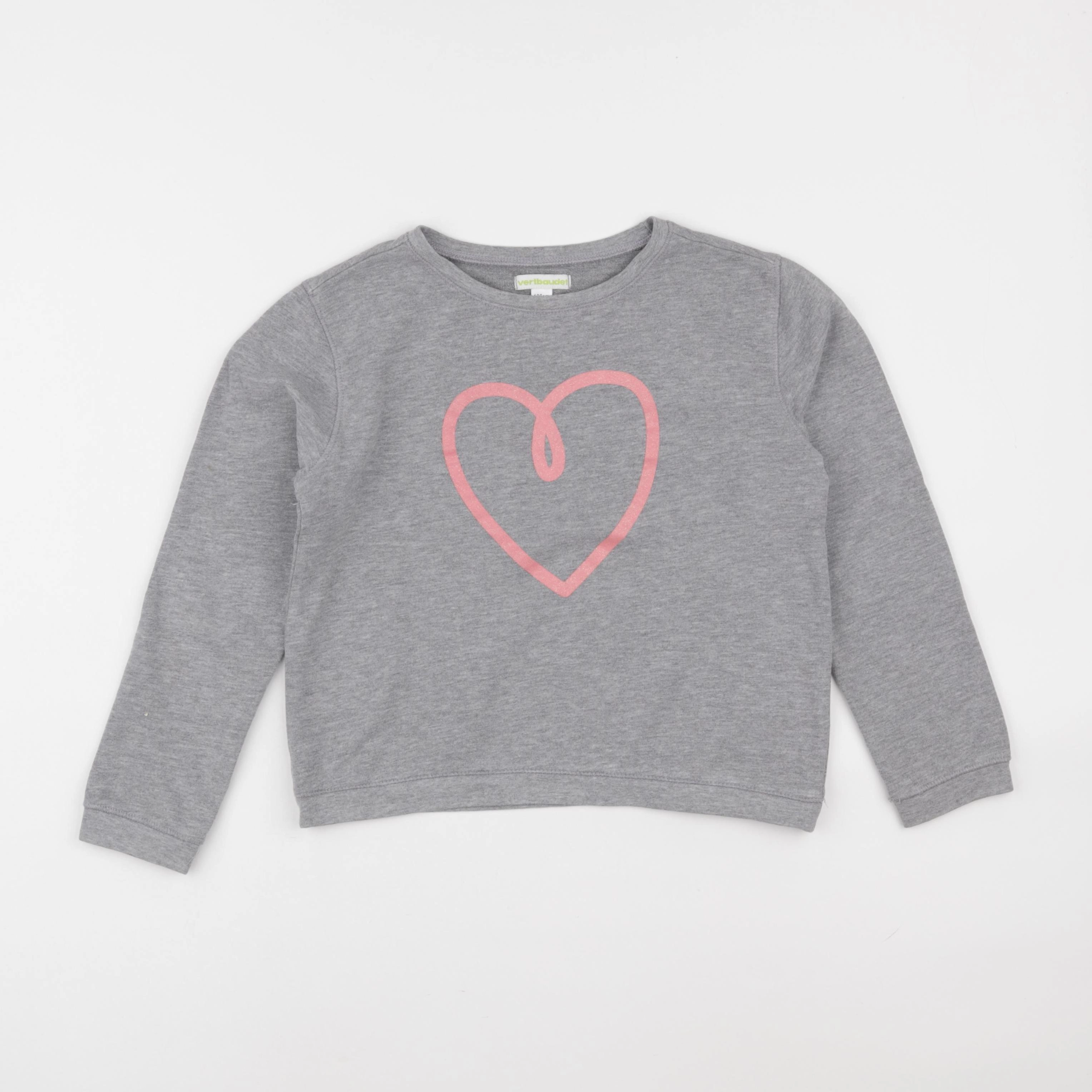 Vertbaudet - sweat gris - 8 ans