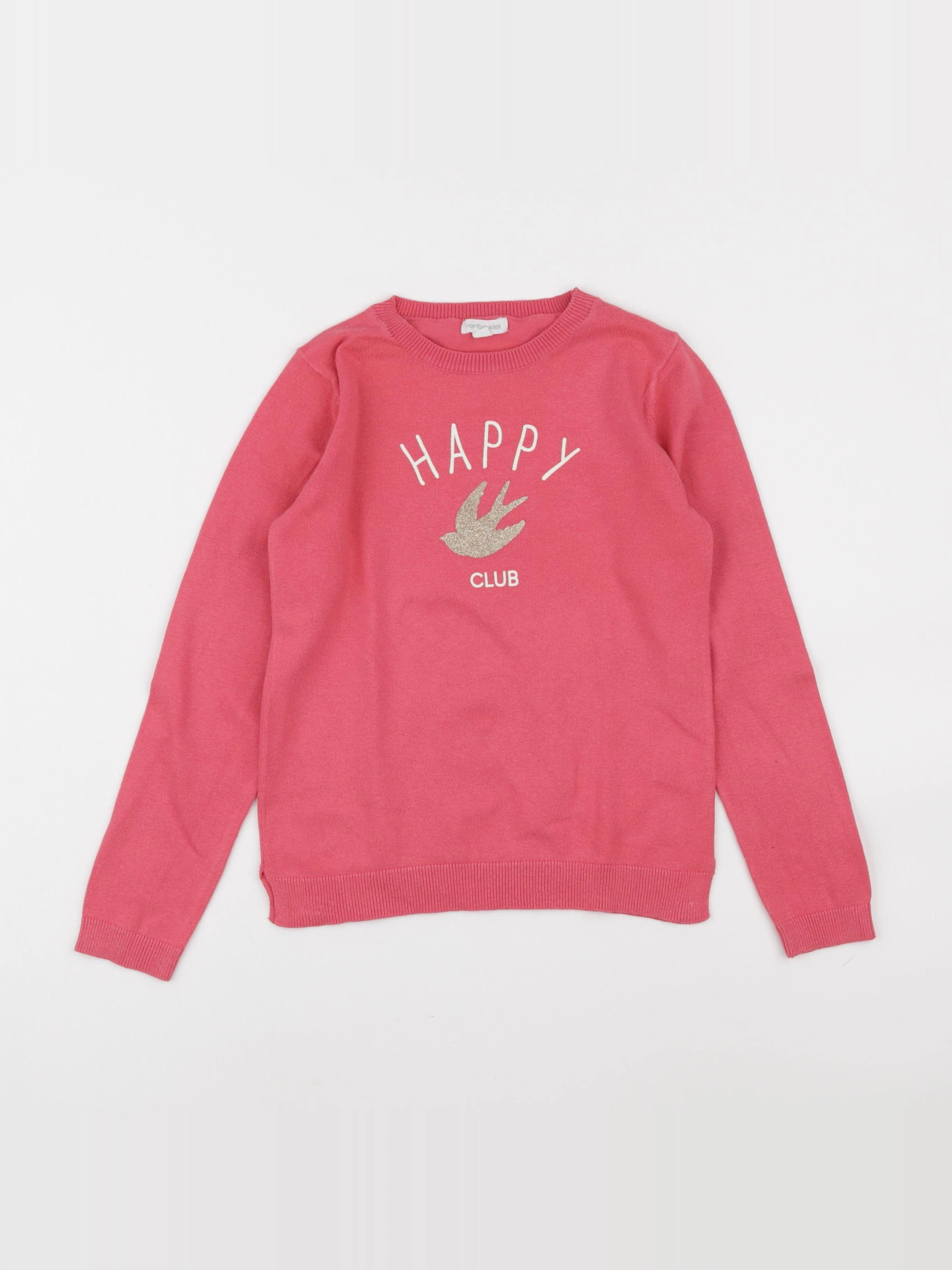 Vertbaudet - pull rose - 8 ans