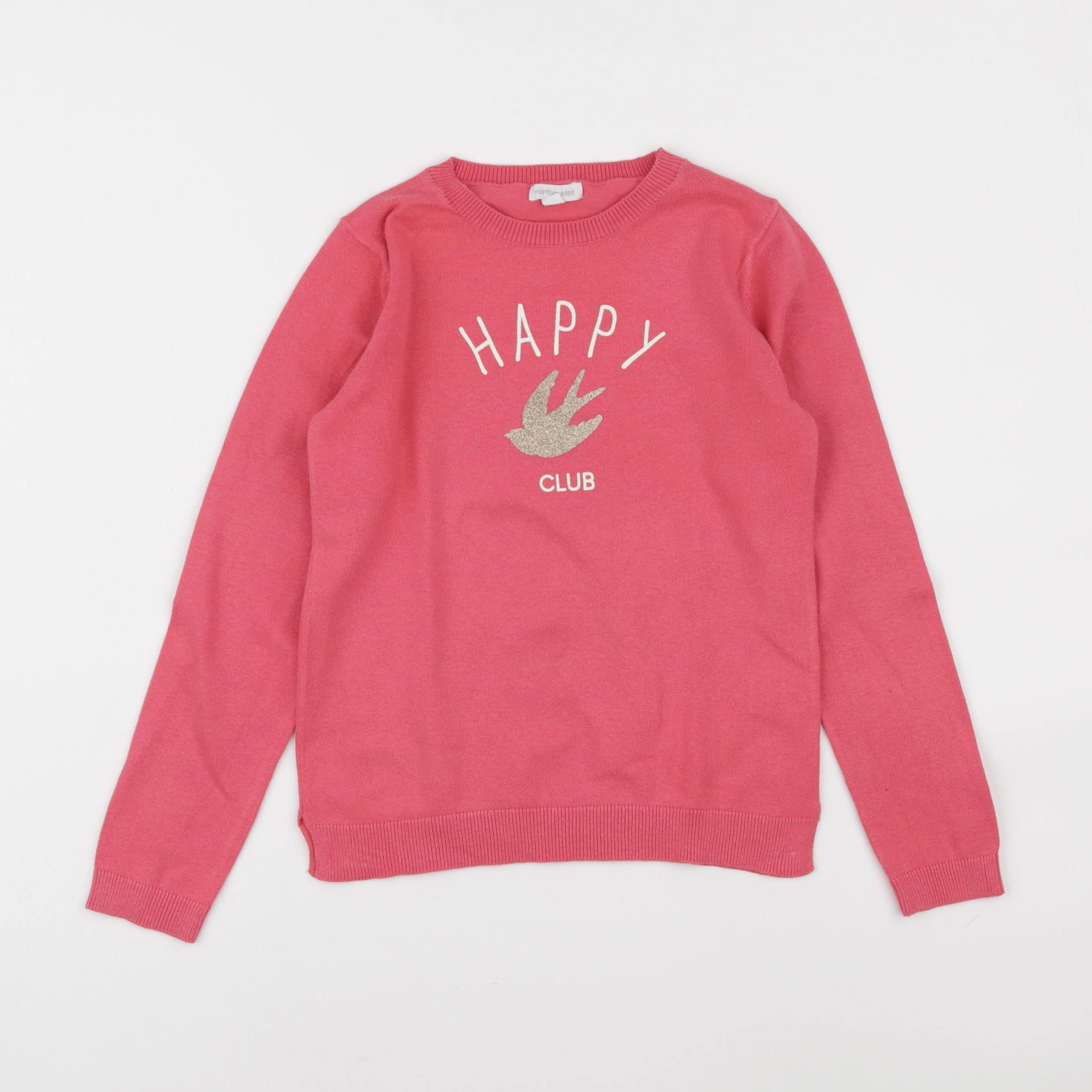 Vertbaudet - pull rose - 8 ans