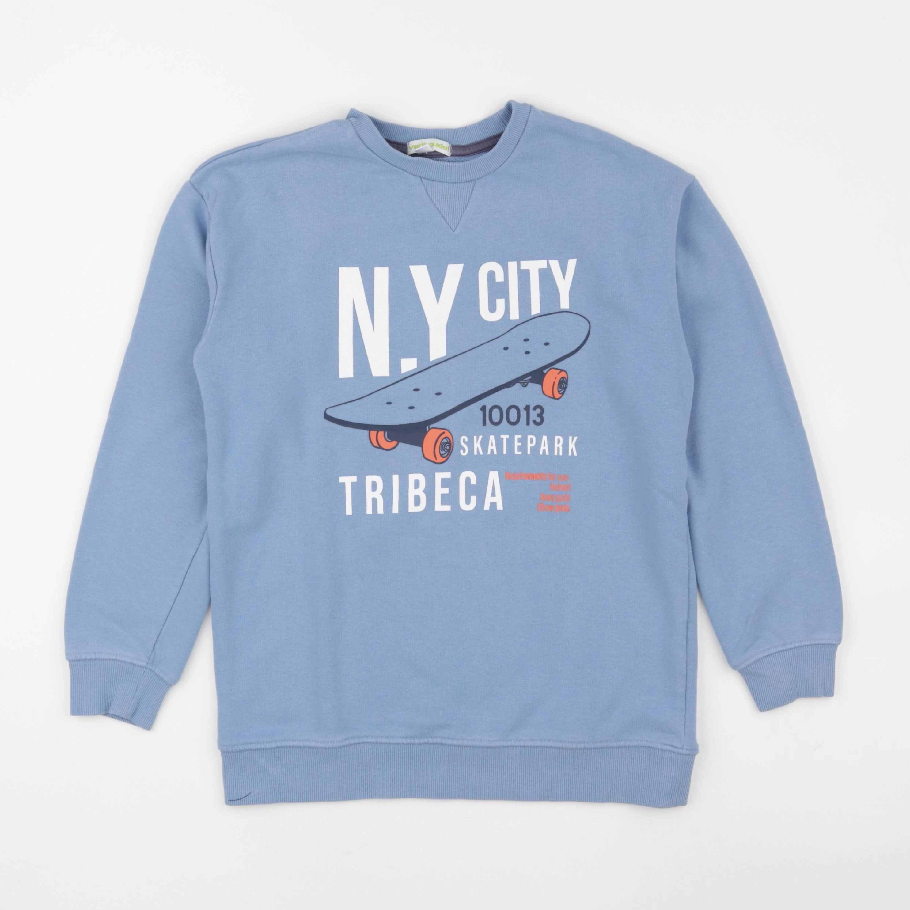 Vertbaudet - sweat bleu - 10 ans