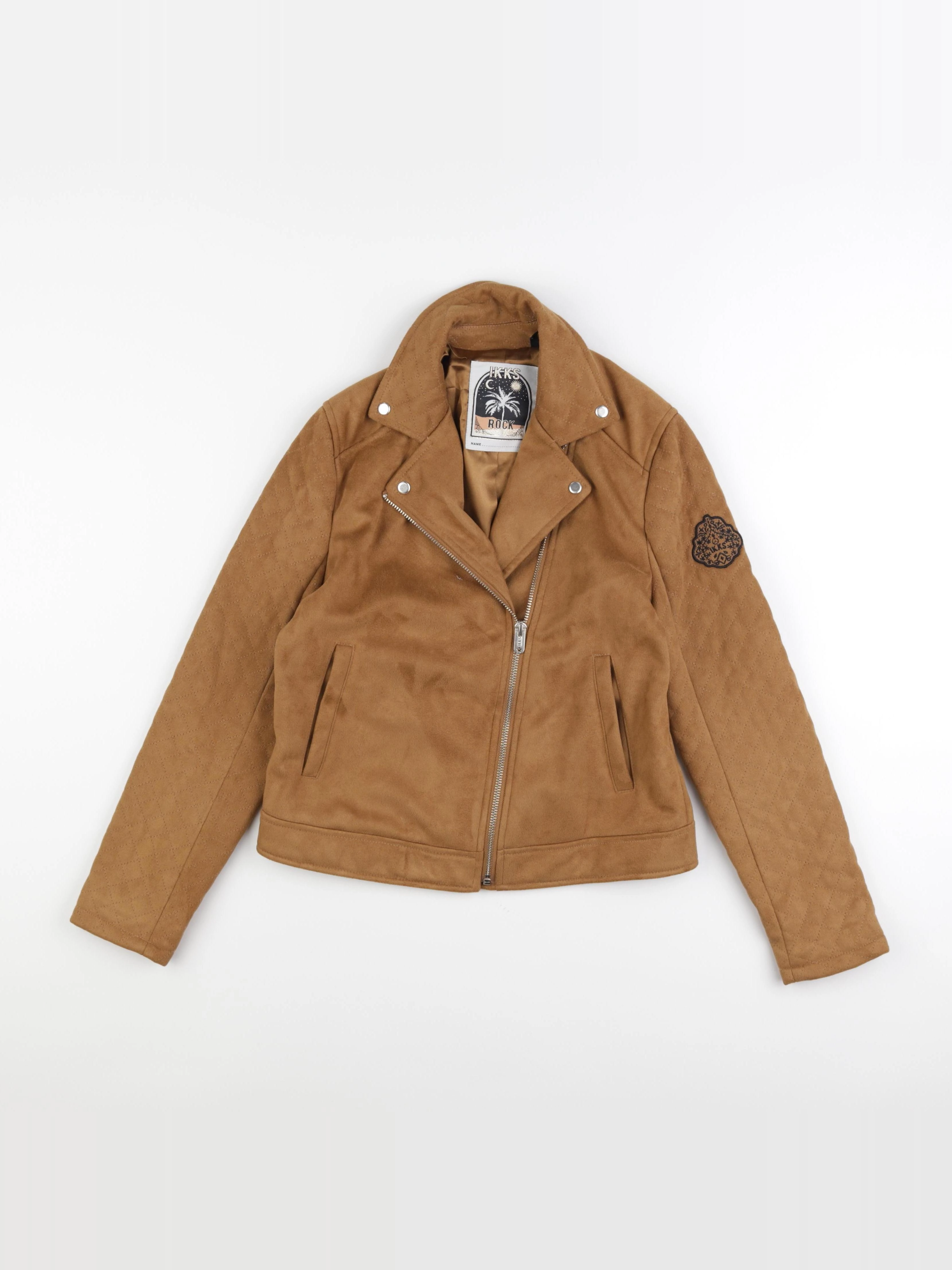 IKKS - veste simili cuir marron - 12 ans