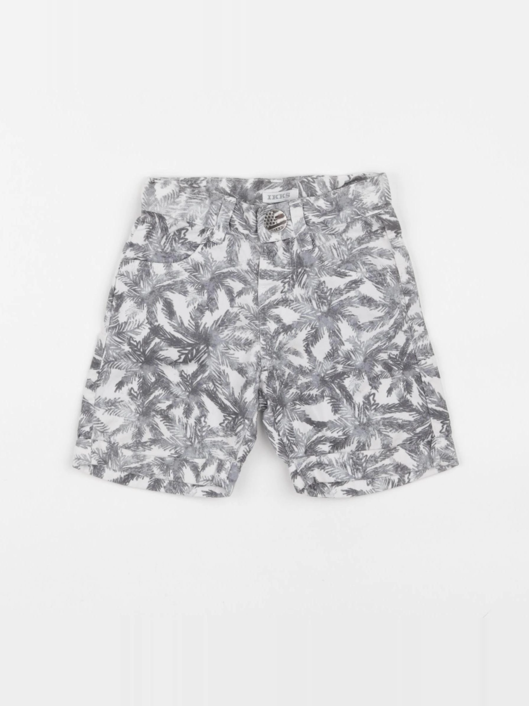 IKKS - short blanc, gris - 18 mois