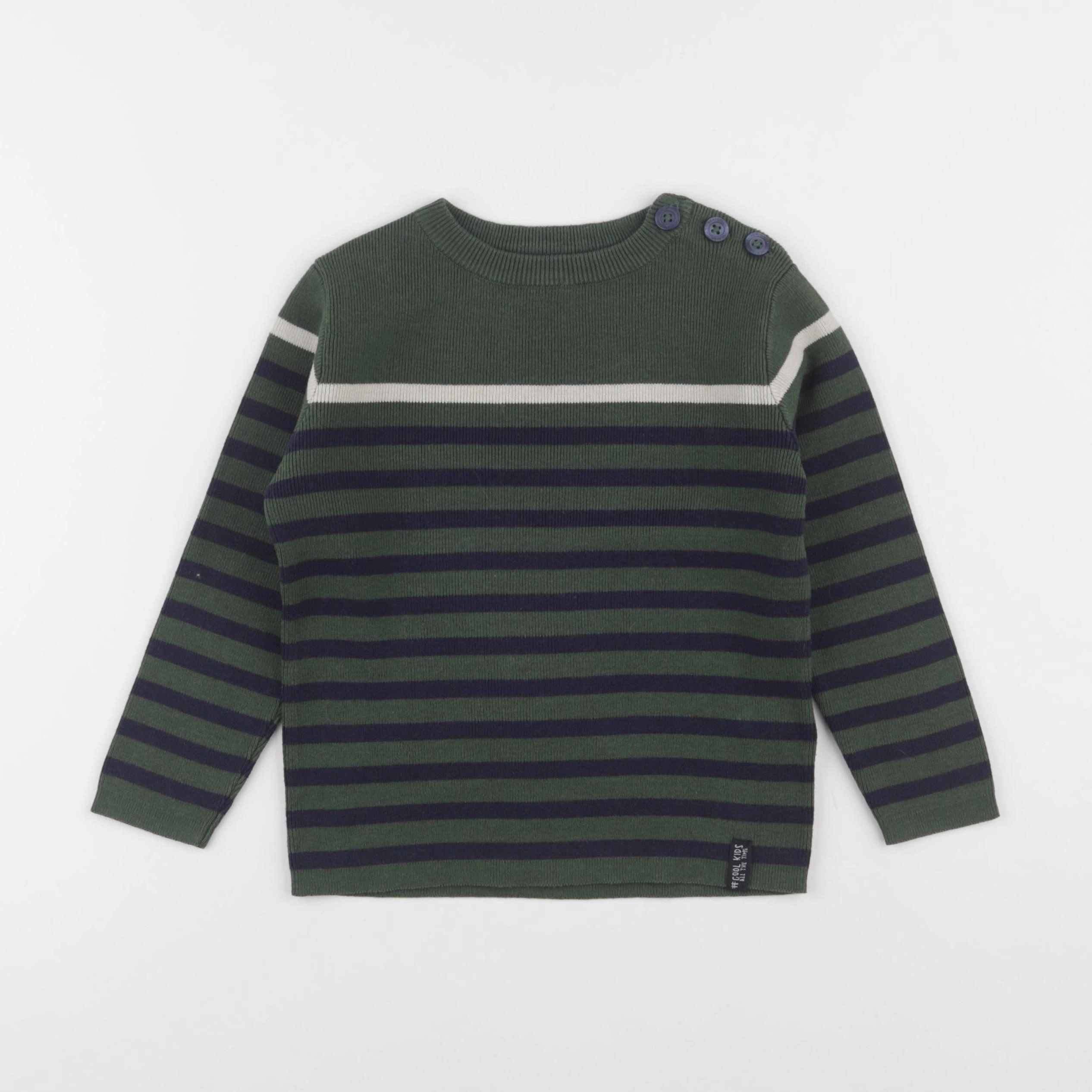 Vertbaudet - pull vert - 4 ans