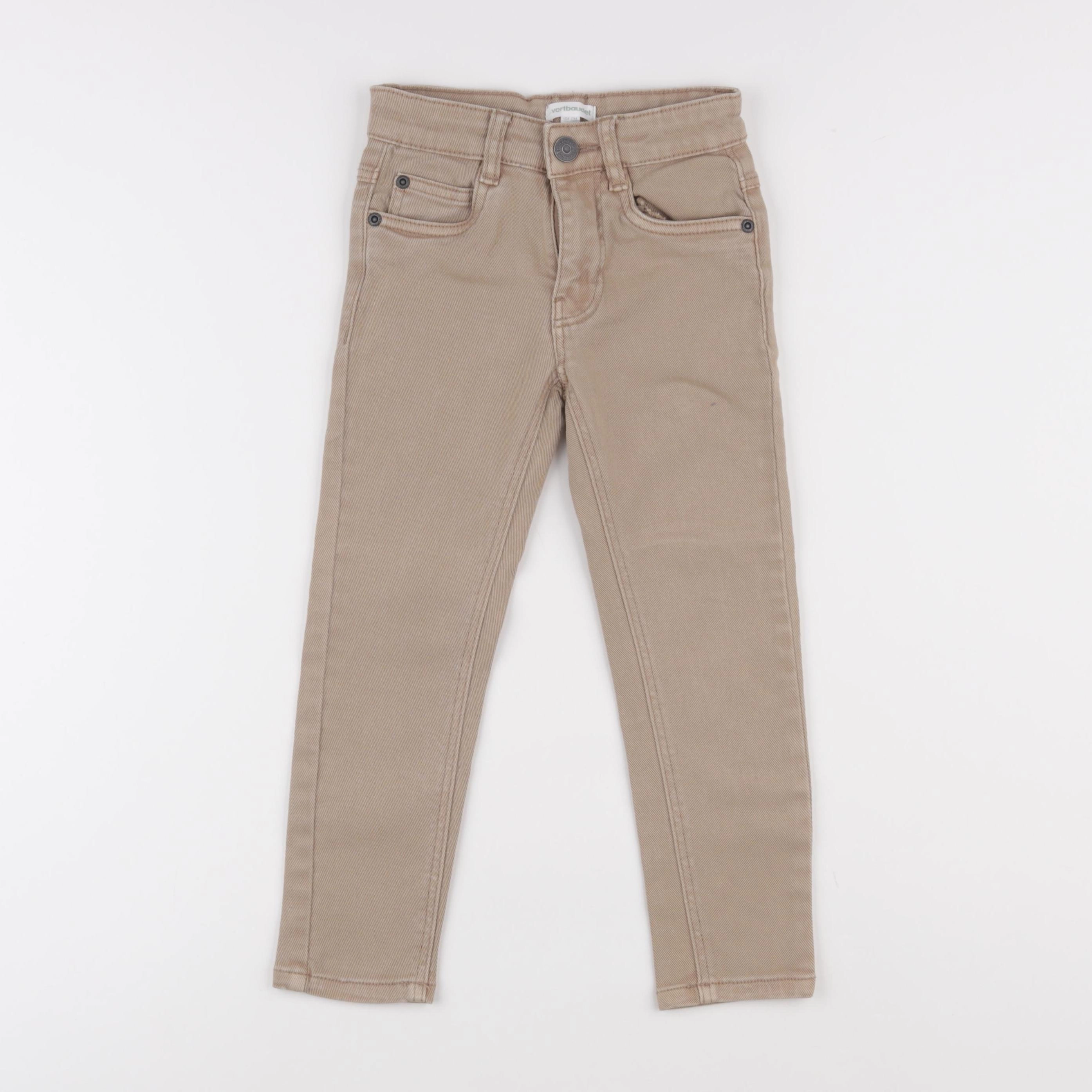 Vertbaudet - jean beige - 4 ans