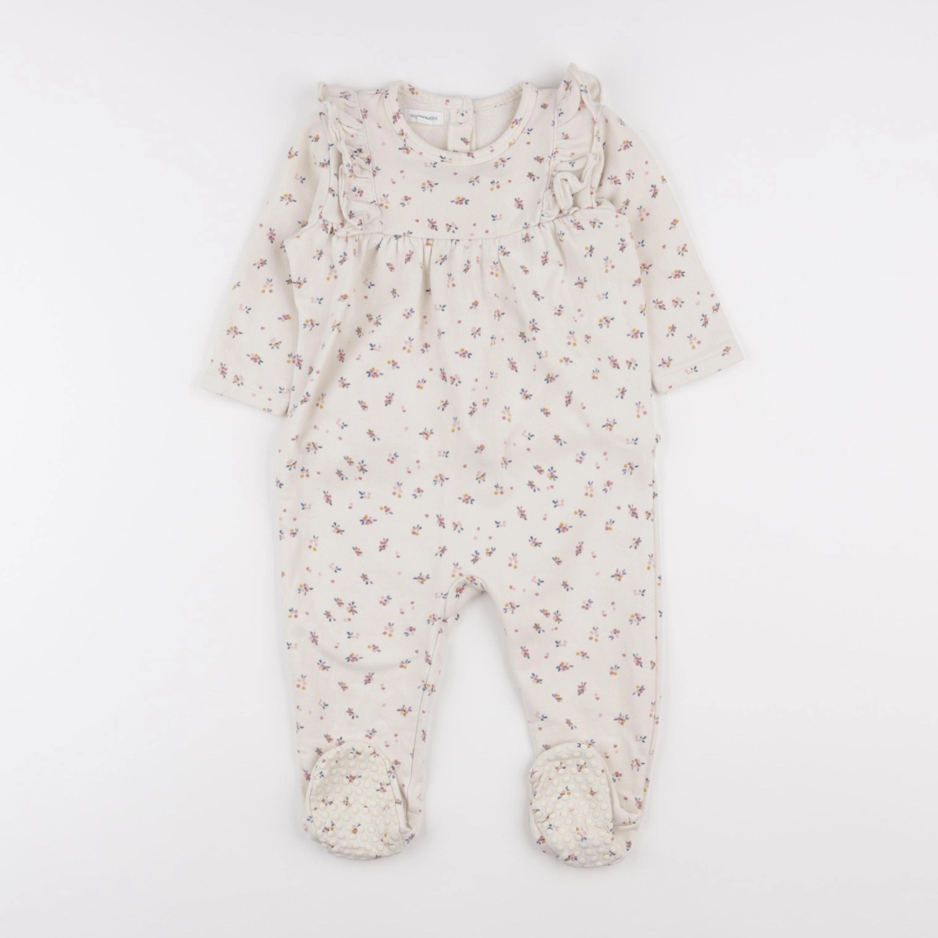 Vertbaudet - pyjama coton beige - 18 mois