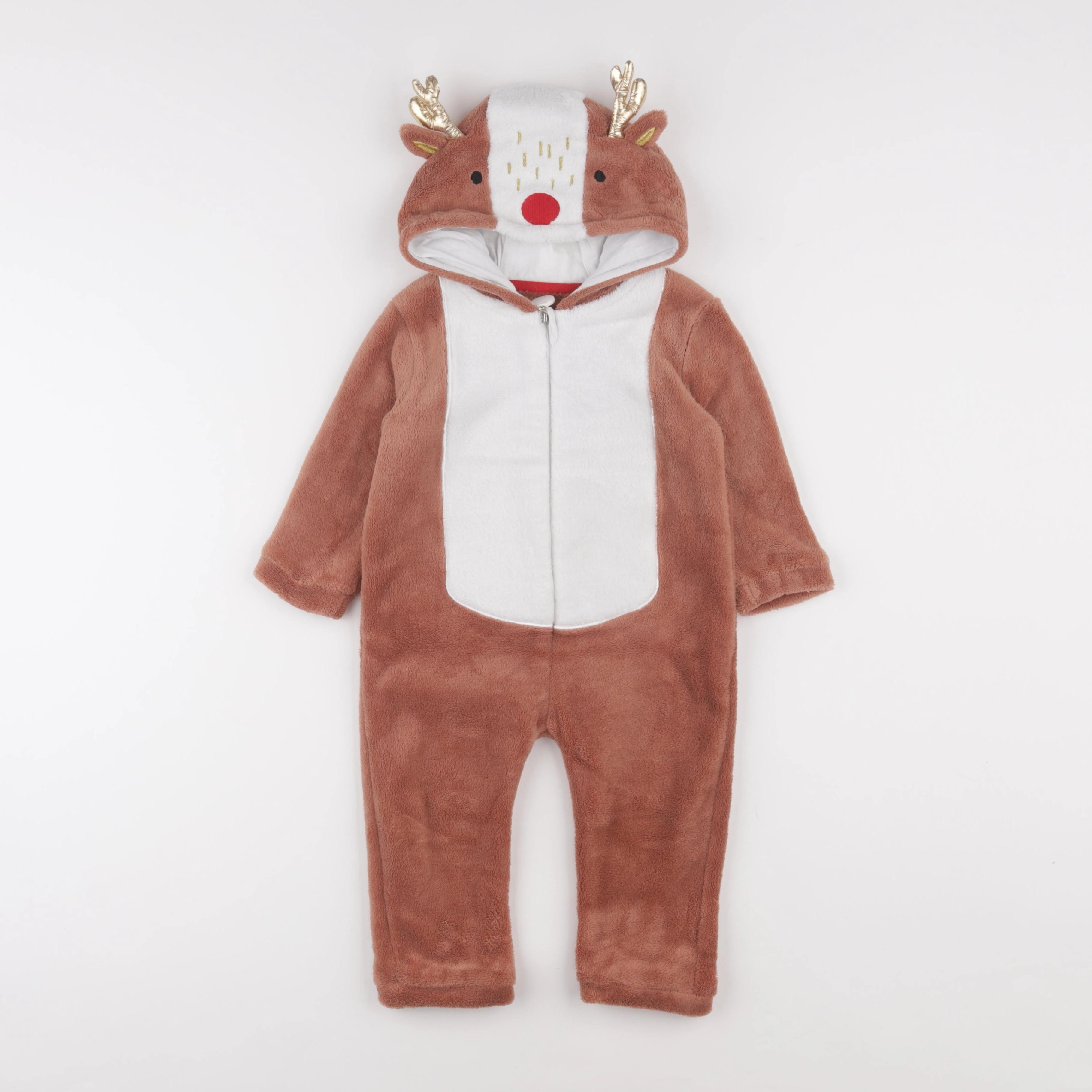 Vertbaudet - sur-pyjama marron - 18 mois