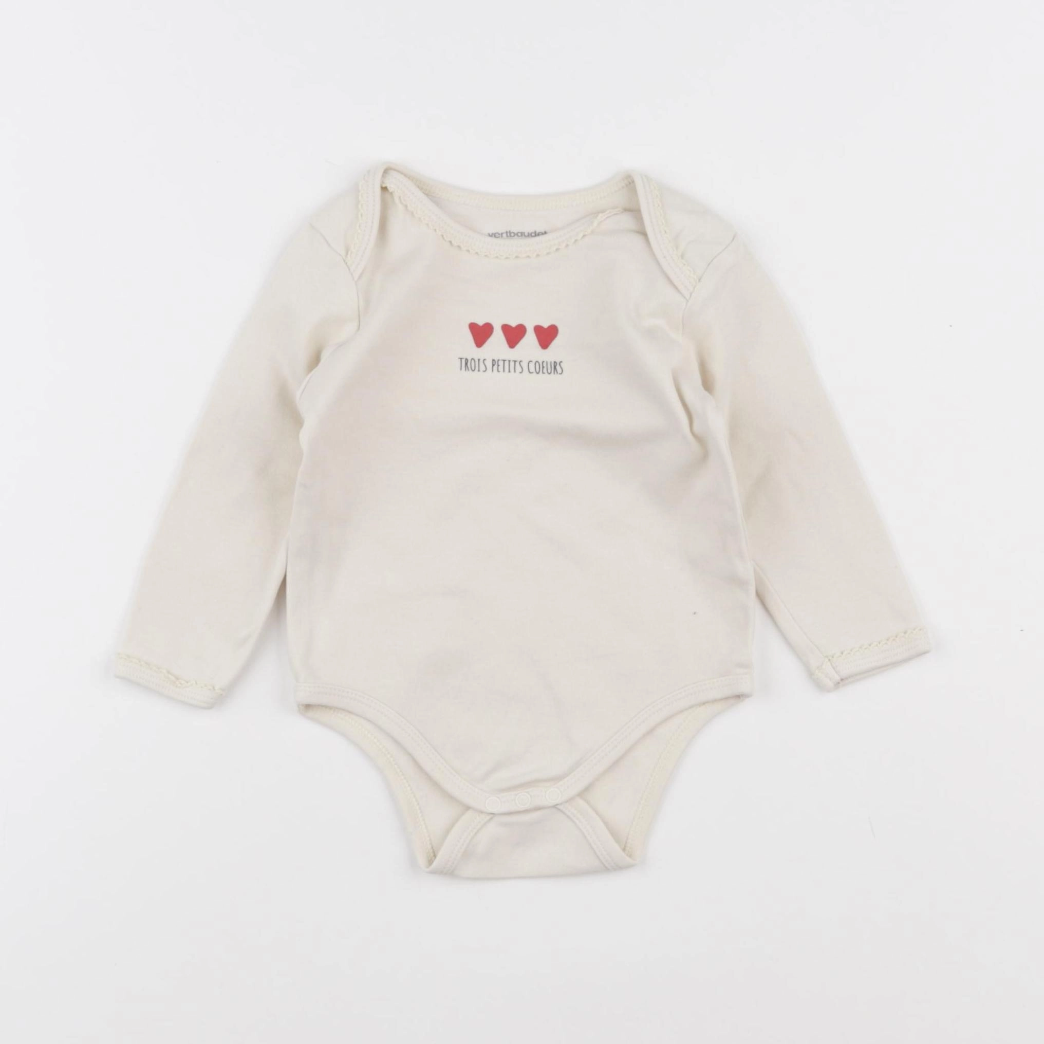 Vertbaudet - body beige - 12 mois