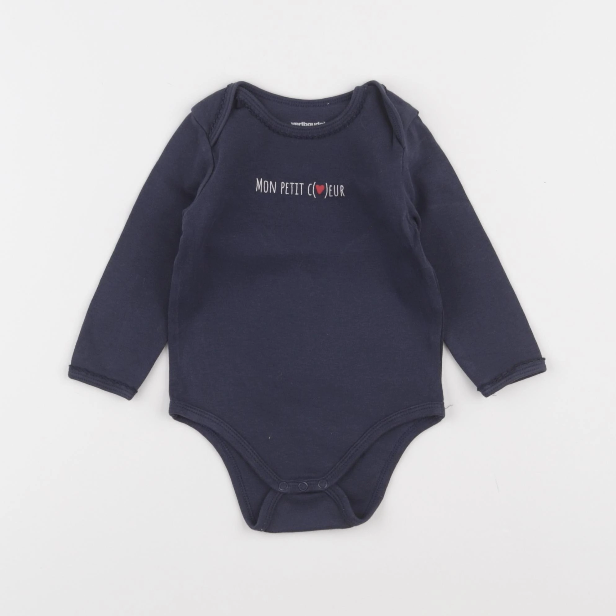 Vertbaudet - body bleu - 12 mois