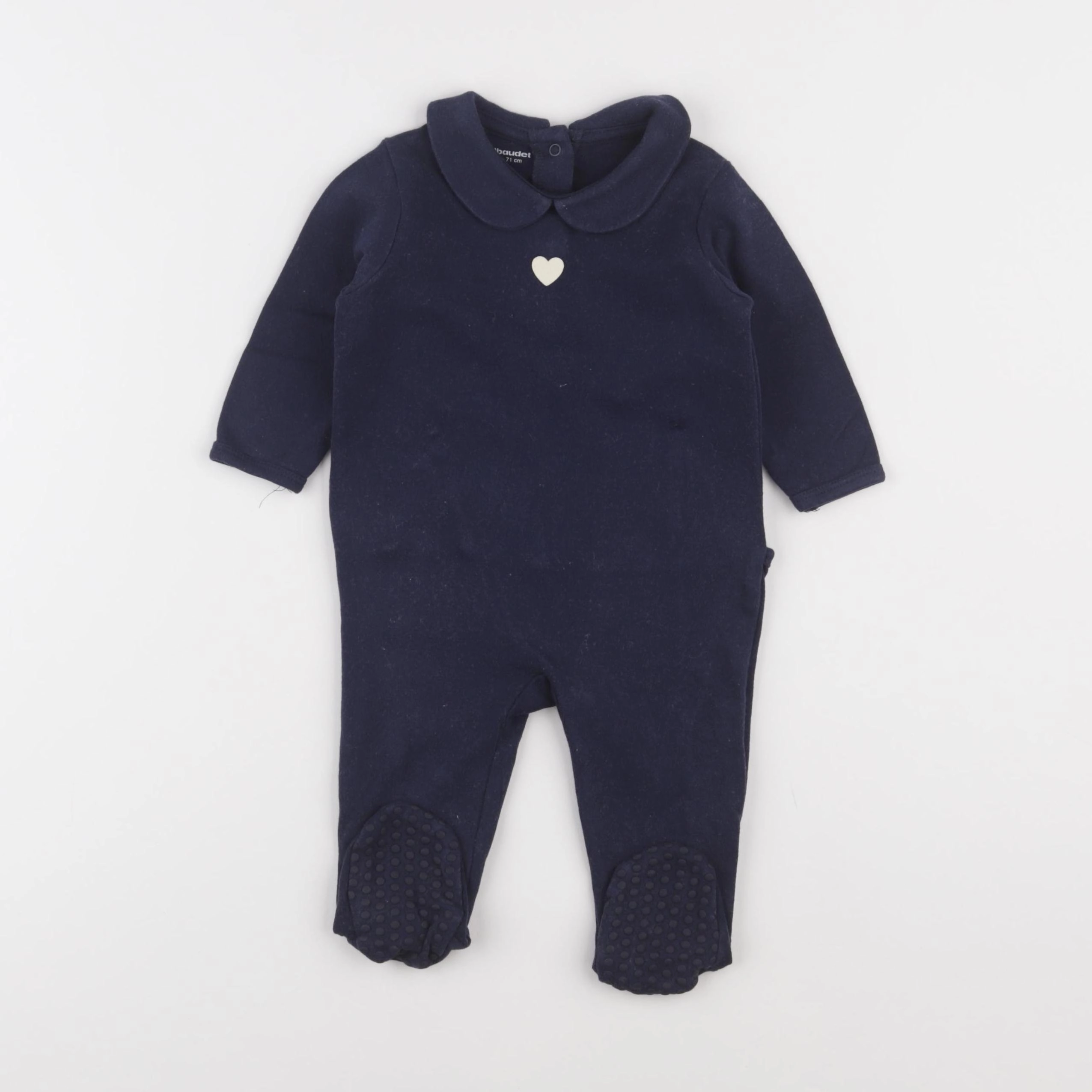 Vertbaudet - pyjama coton bleu - 9 mois