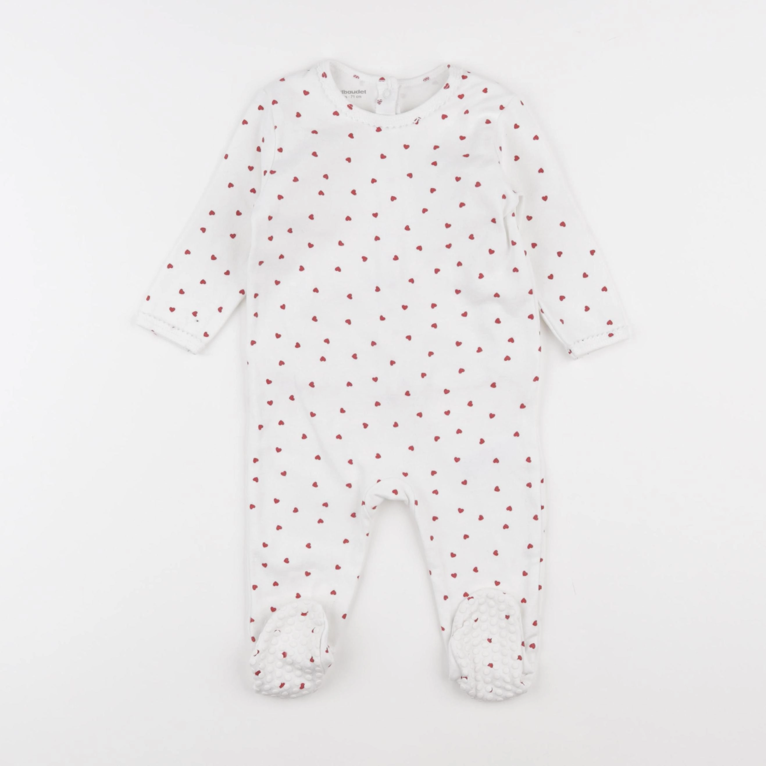 Vertbaudet - pyjama coton blanc - 9 mois