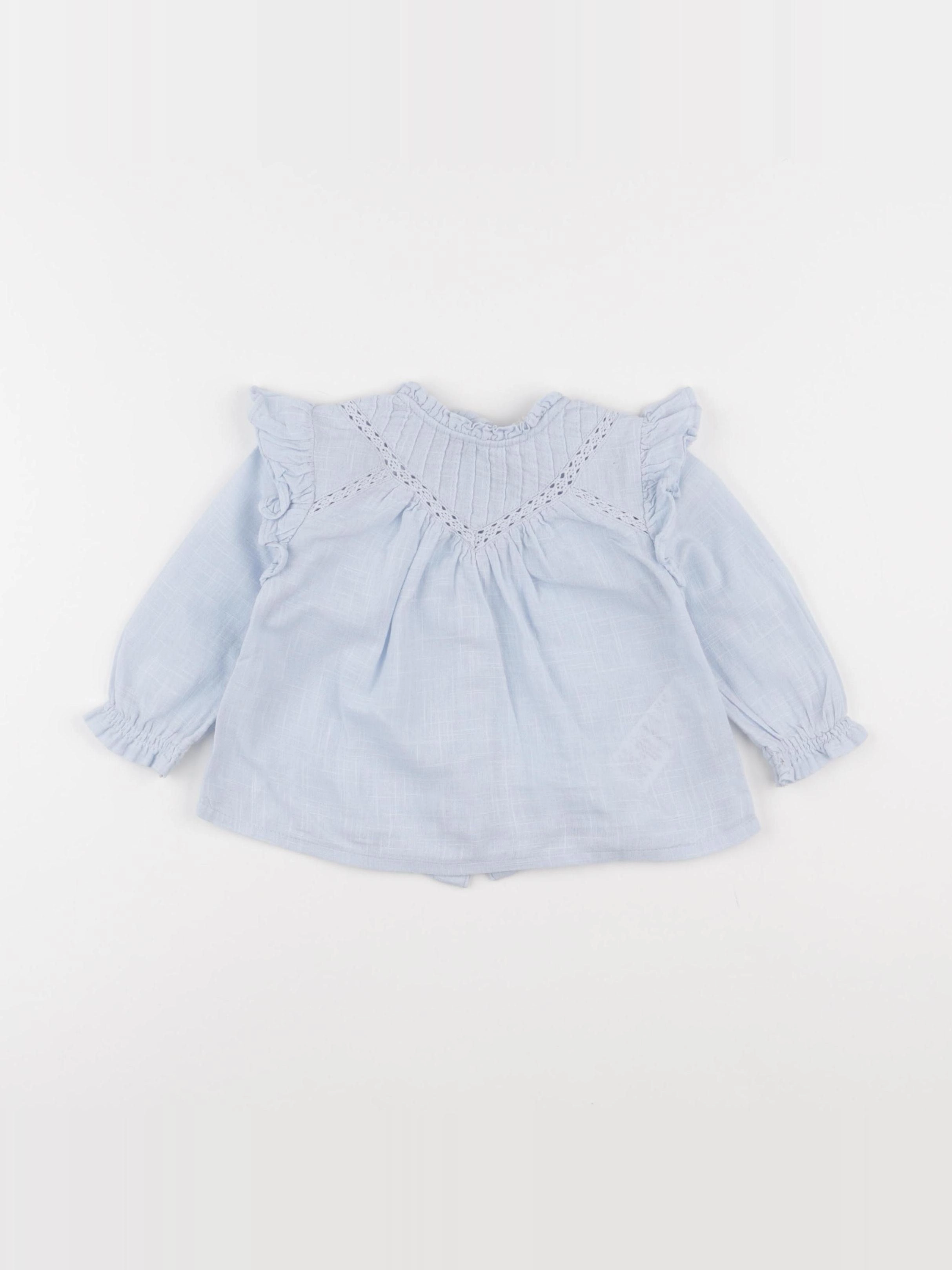 Vertbaudet - blouse bleu - 9 mois