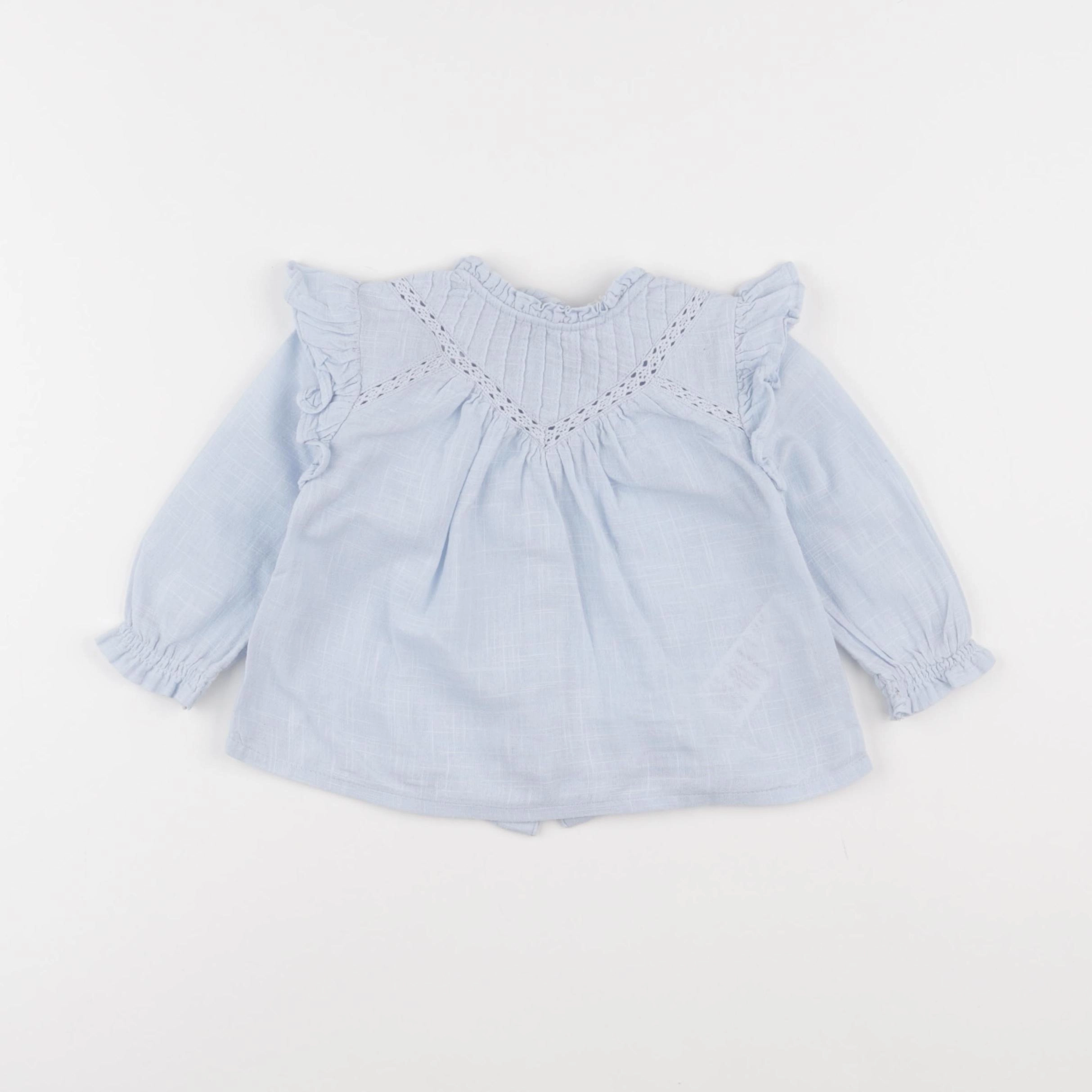 Vertbaudet - blouse bleu - 9 mois