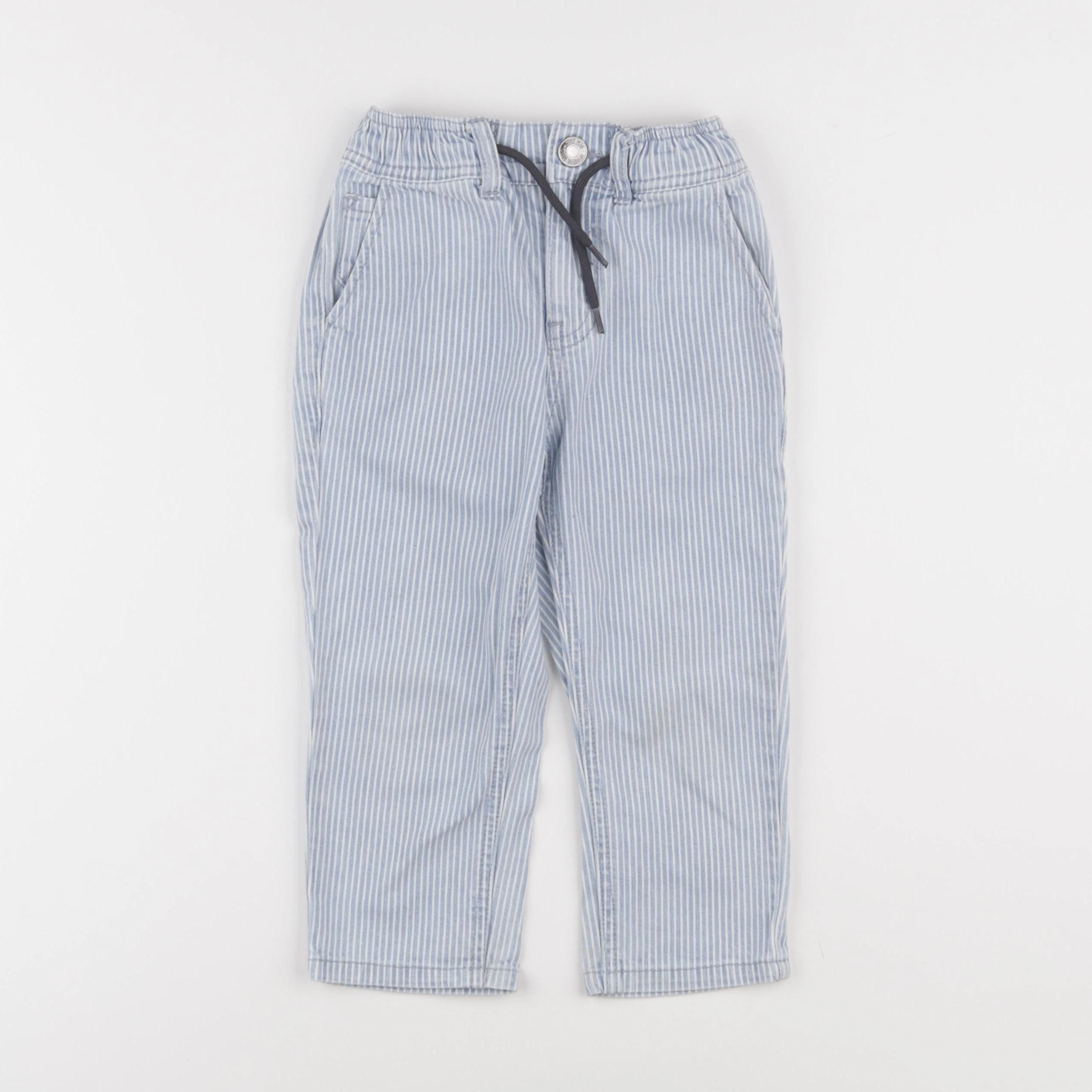 La Redoute - pantalon bleu, blanc - 4 ans