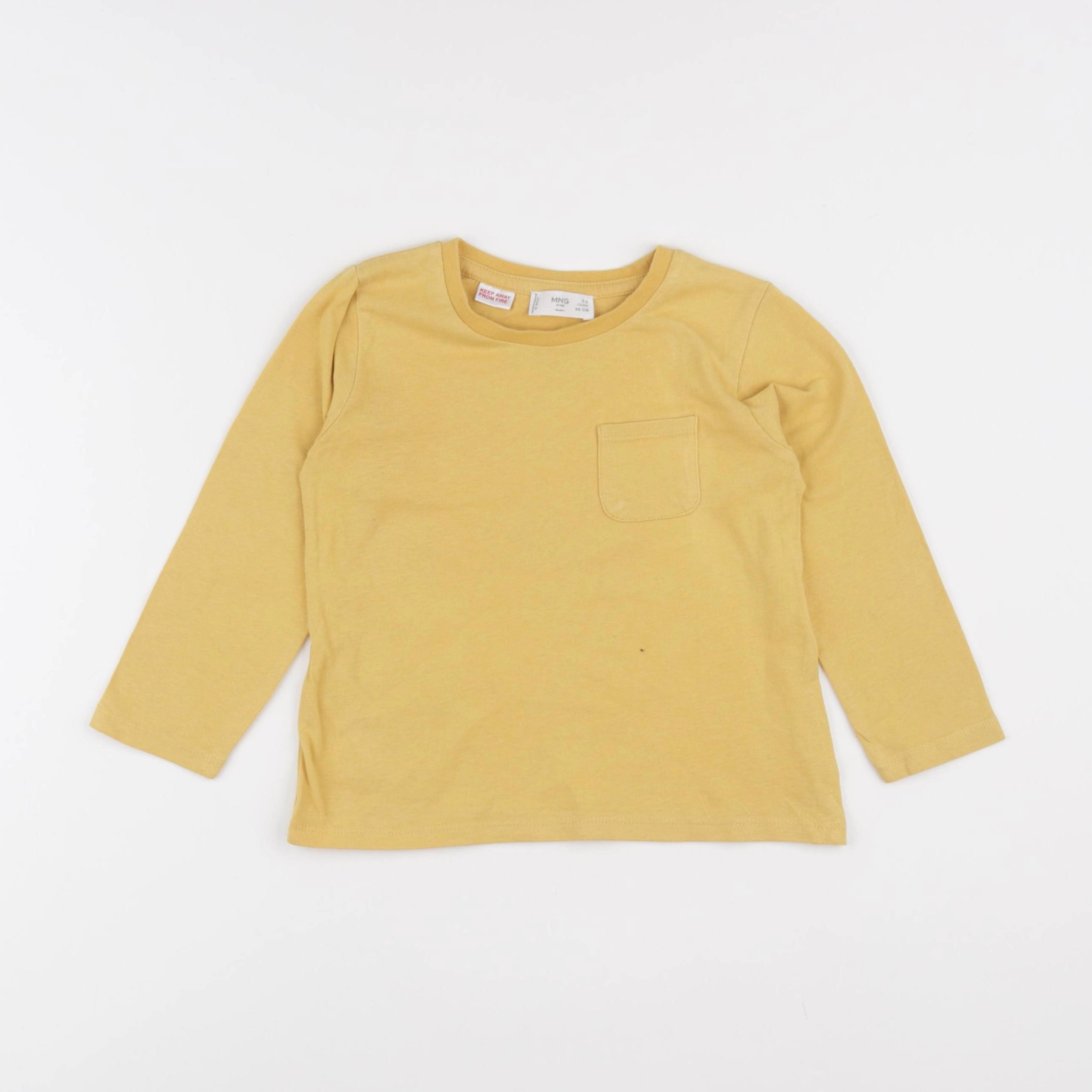 Mango - tee-shirt jaune - 2/3 ans