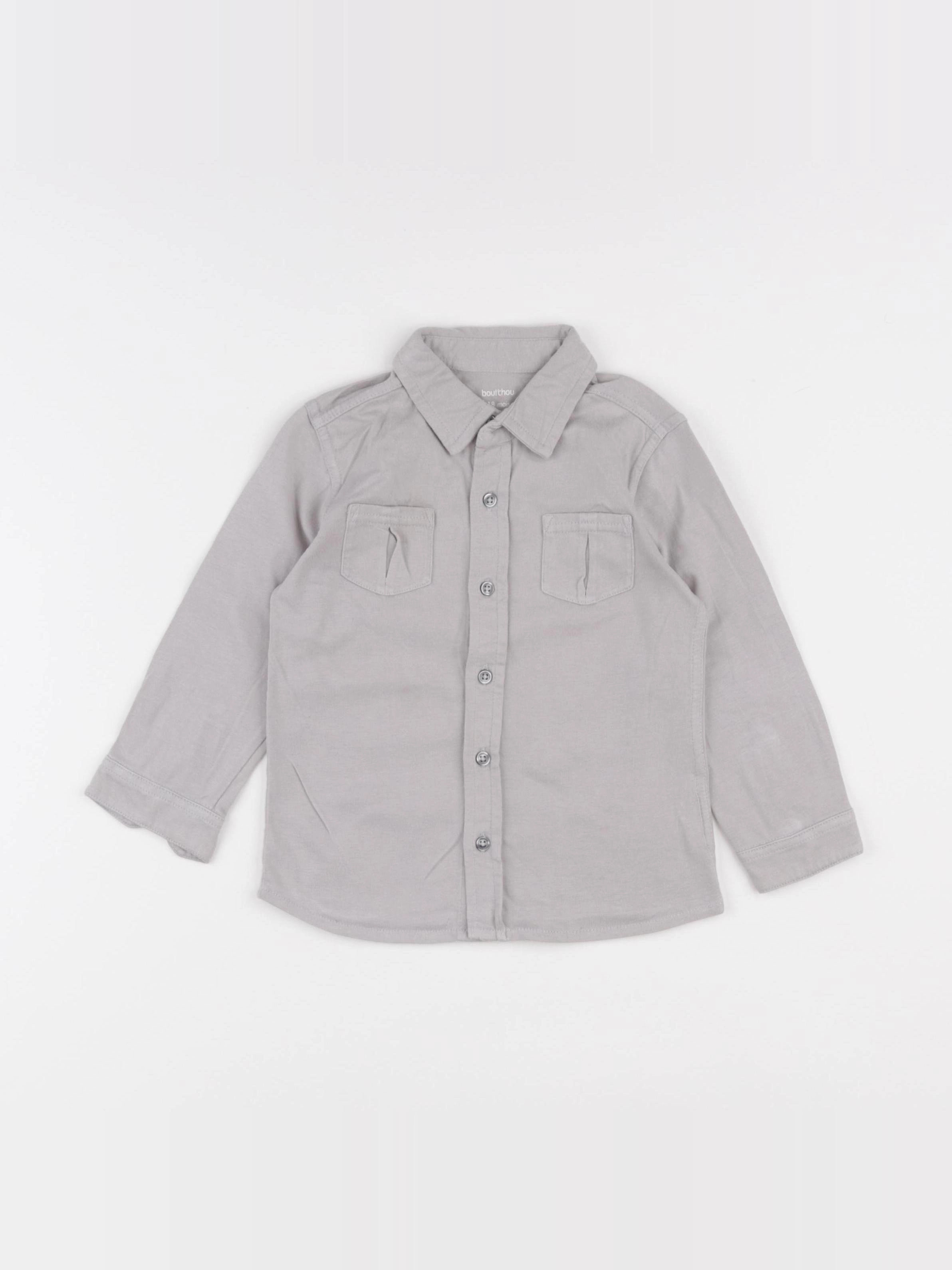Boutchou - chemise gris - 18 mois