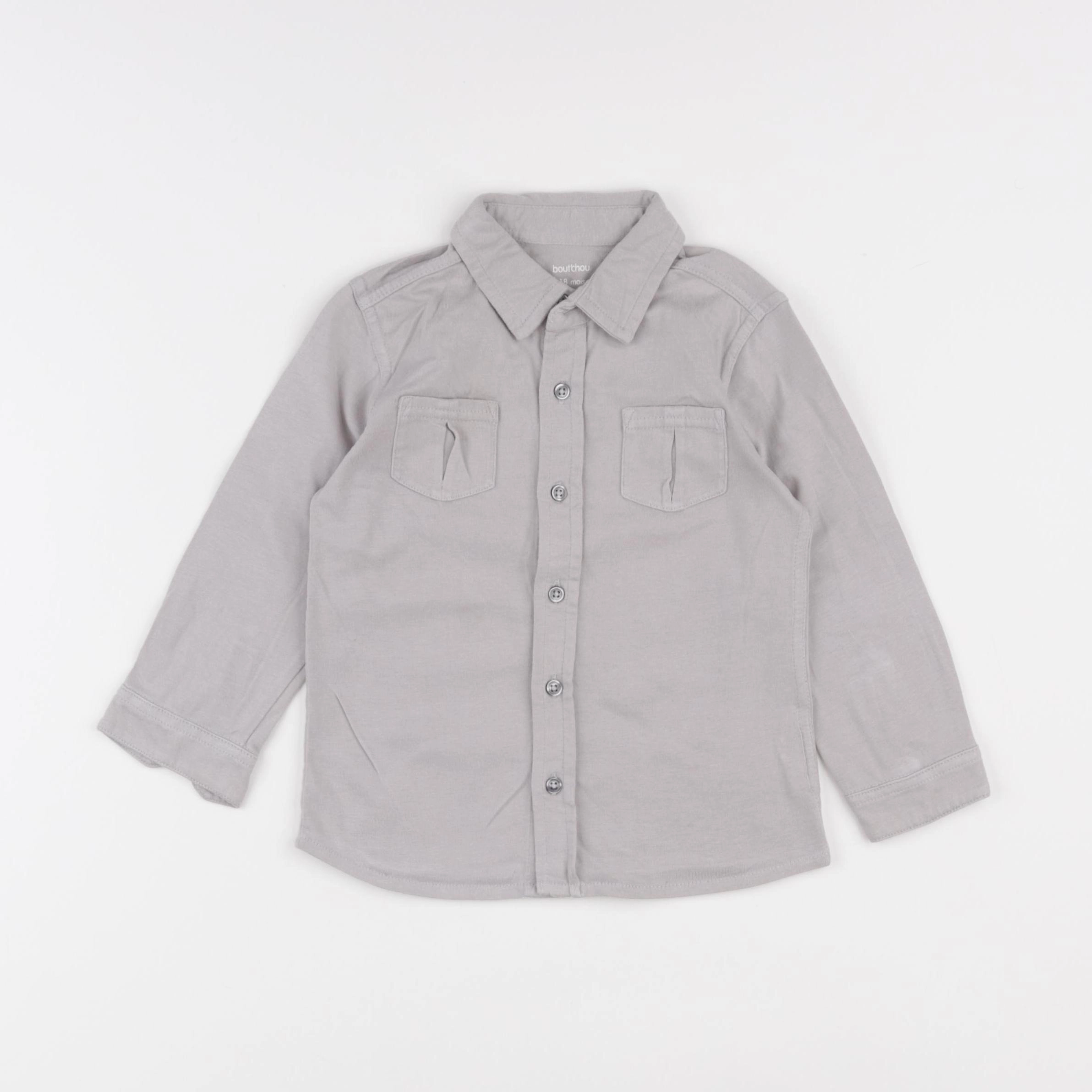 Boutchou - chemise gris - 18 mois