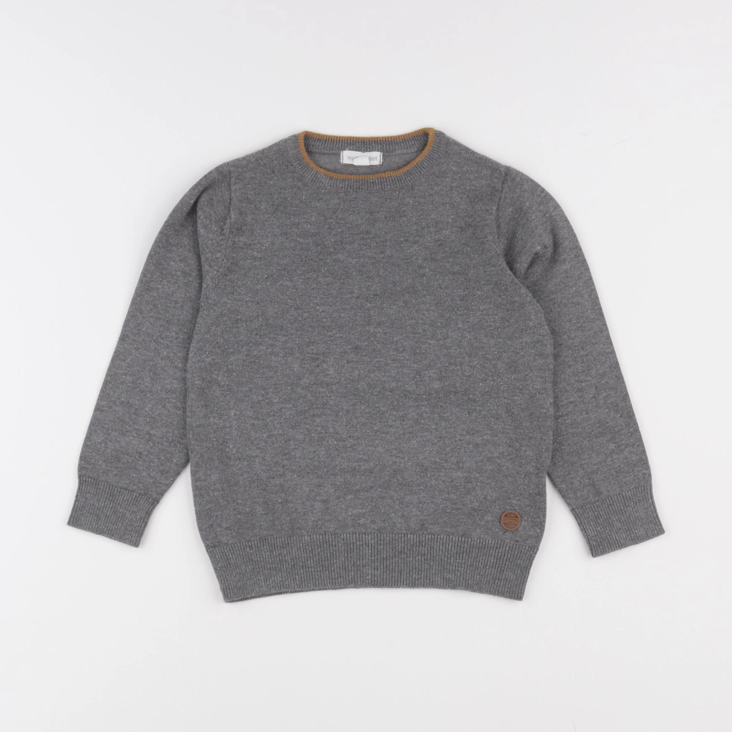 Vertbaudet - pull gris - 4 ans